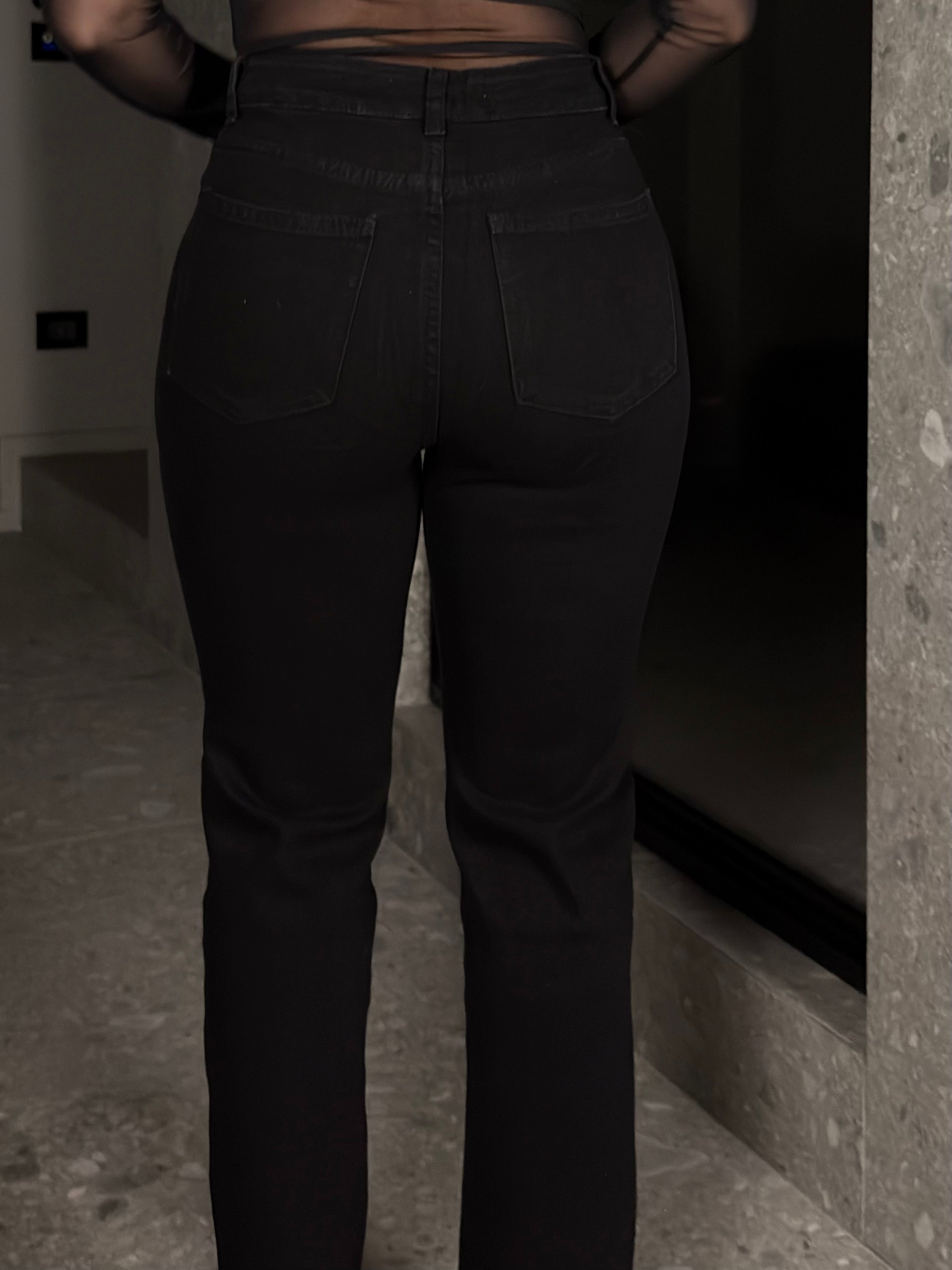 JEANS STRIGHT BLACK