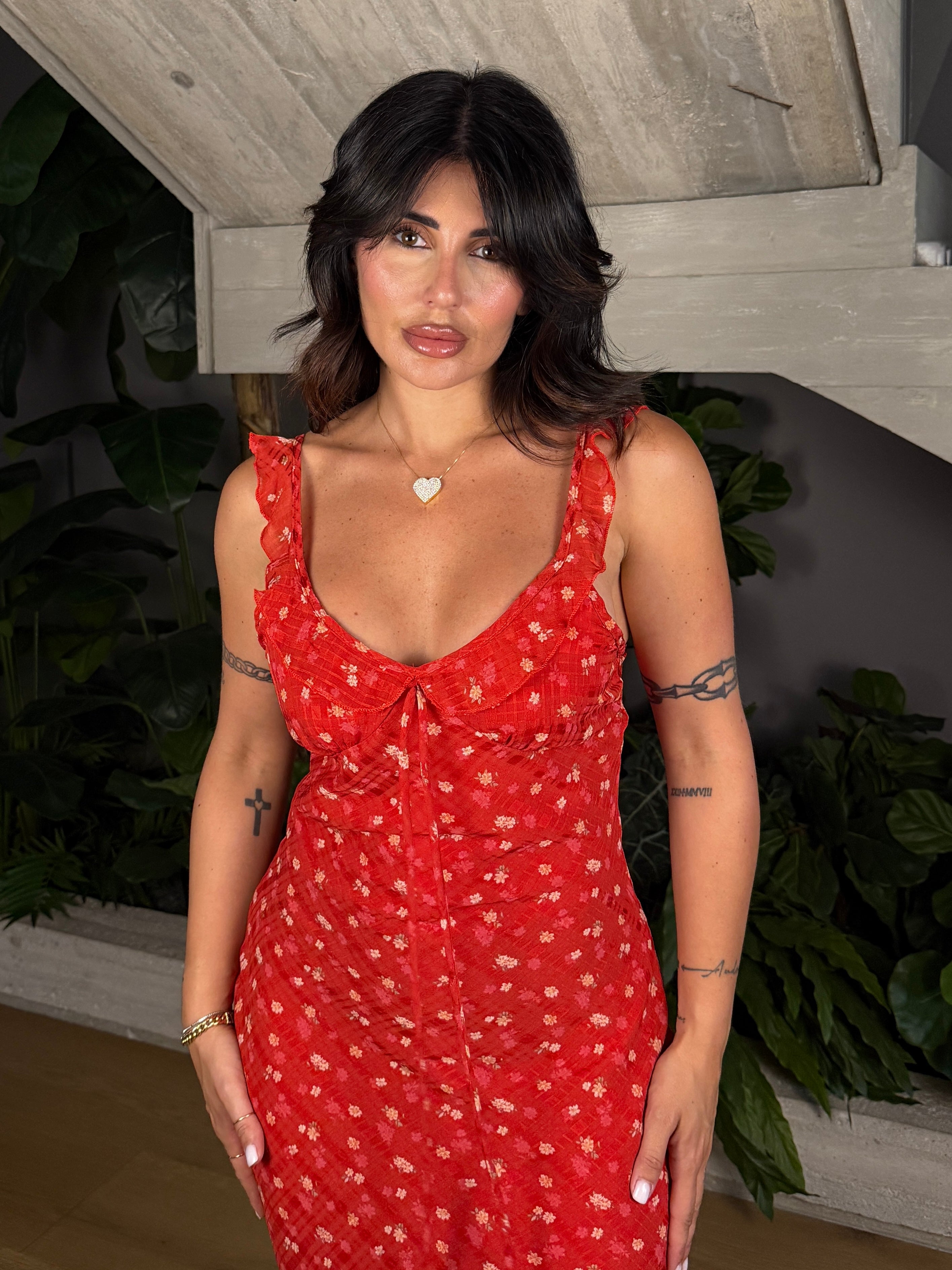 MIDI DRESS FLORES