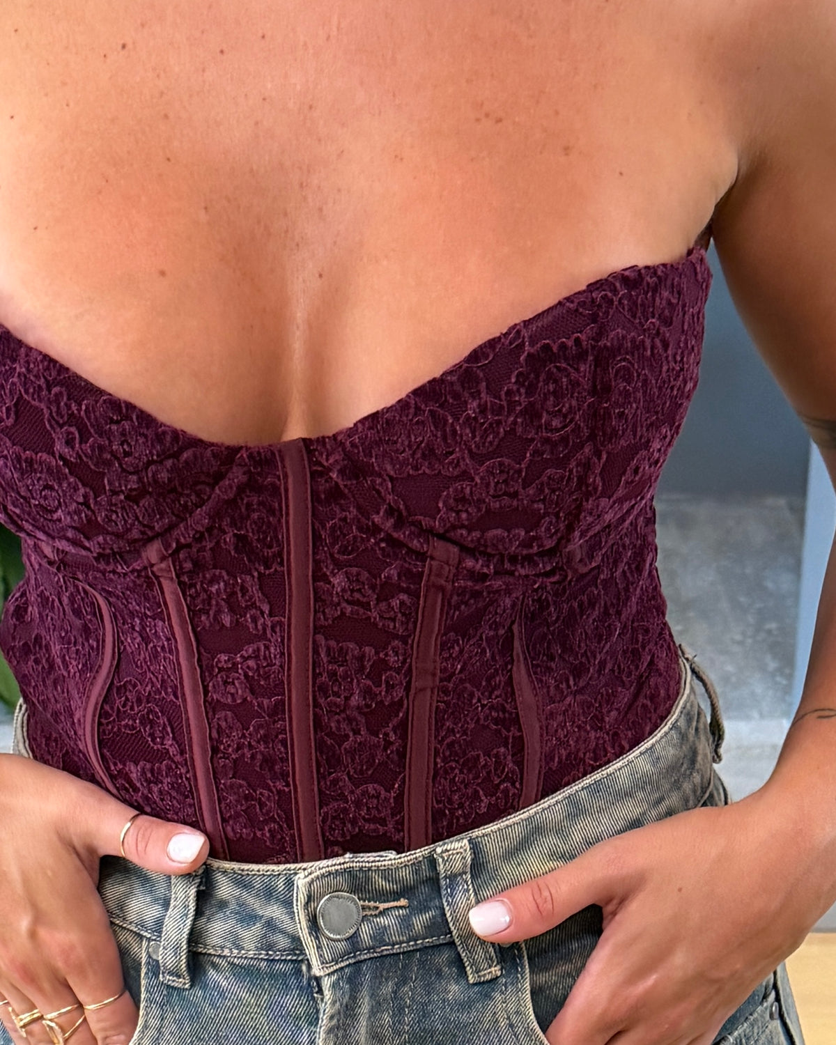 BUSTIER VELOURS