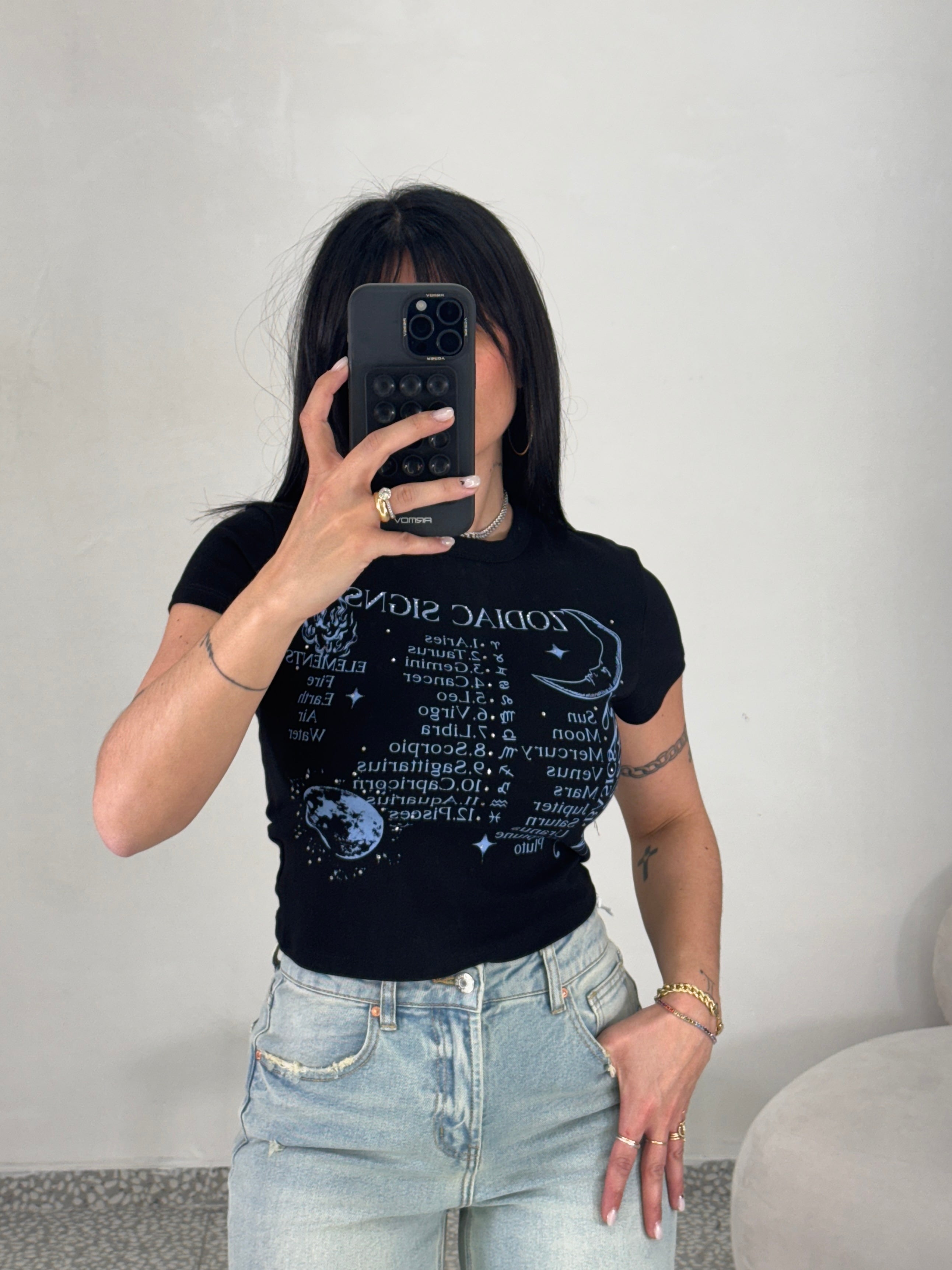 T-Shirt Crop Zodiaco