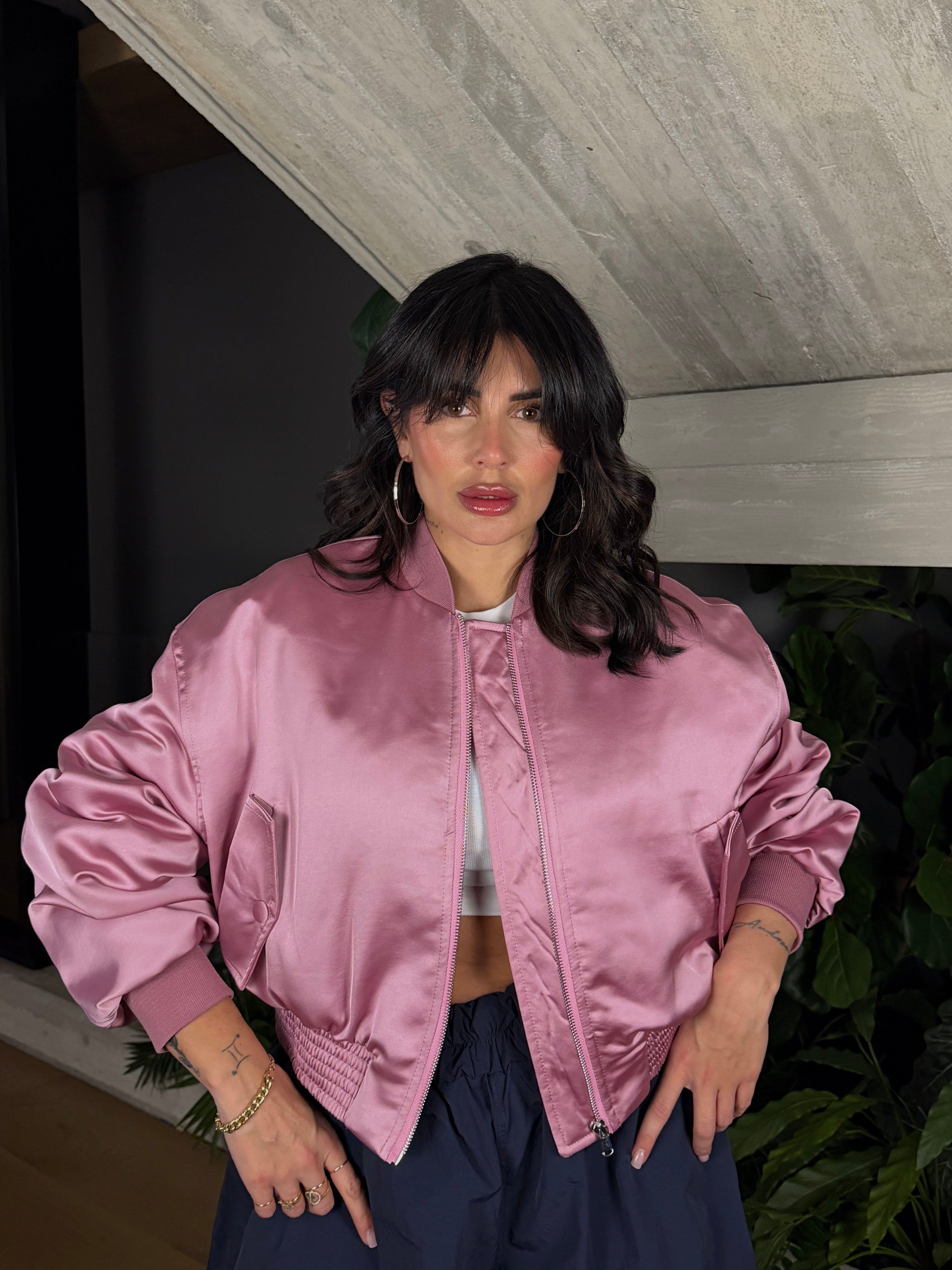 BOMBER SATIN LUME