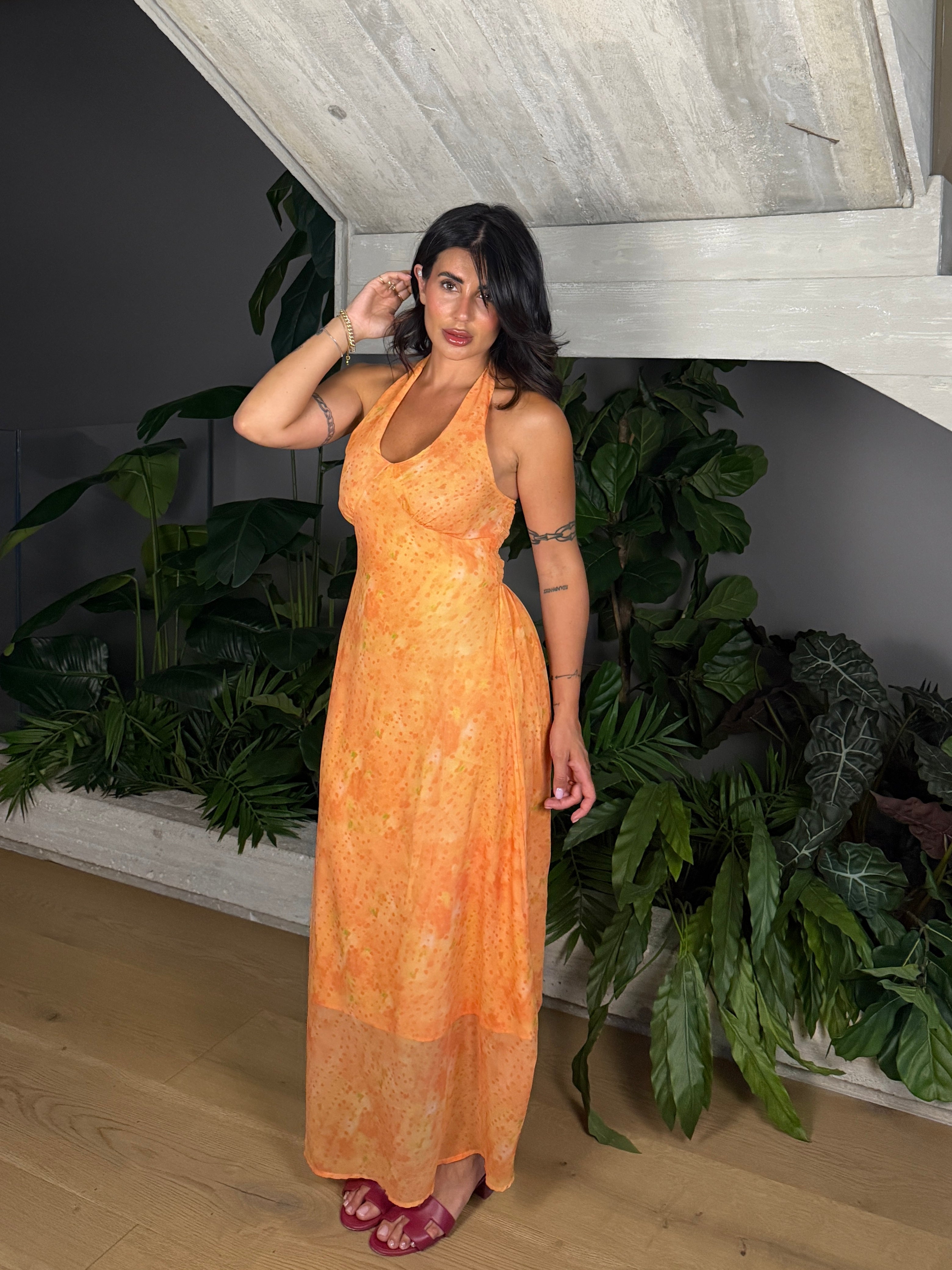 MIDI DRESS ORANGE