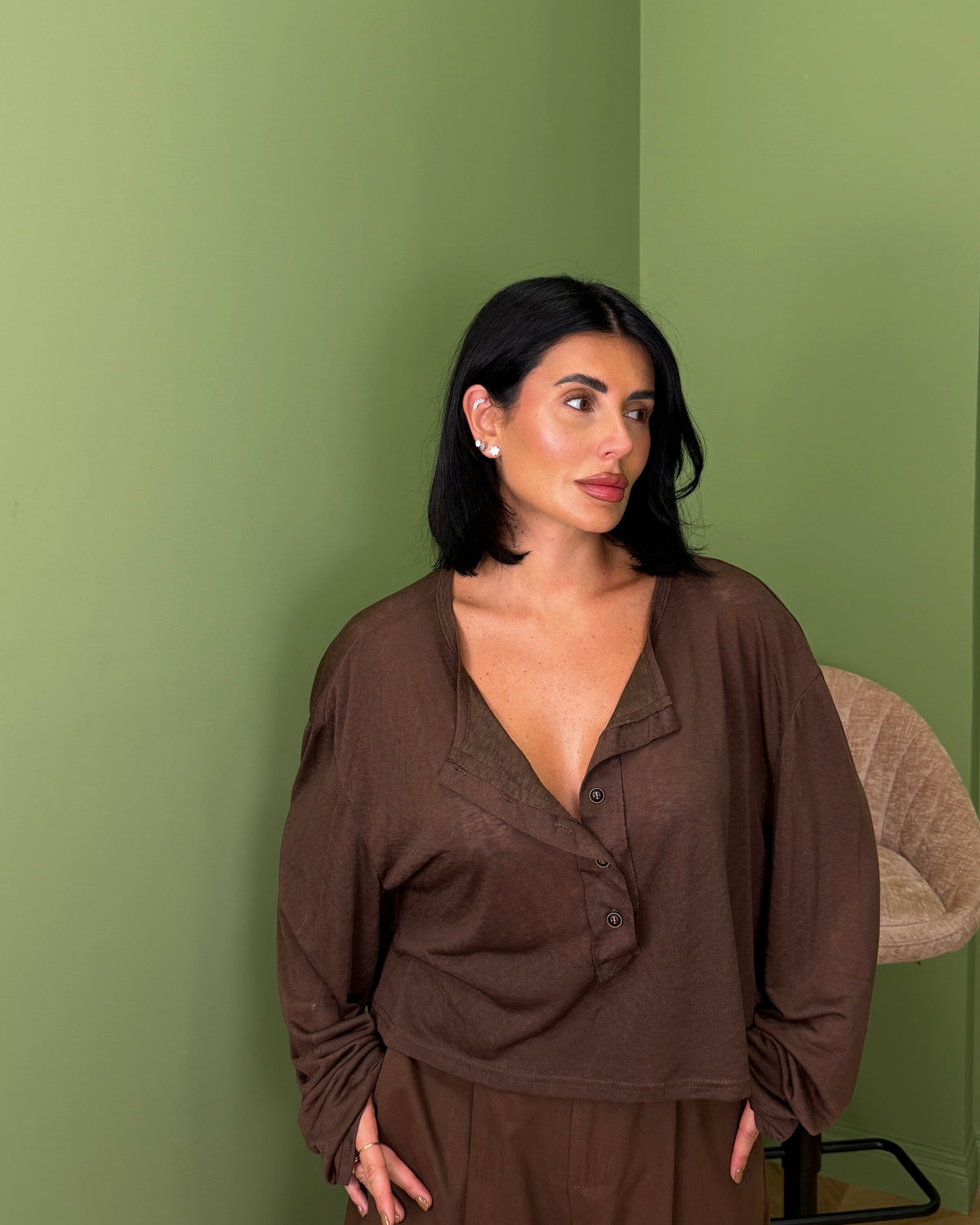 MAGLIA BOTTON CROPPED