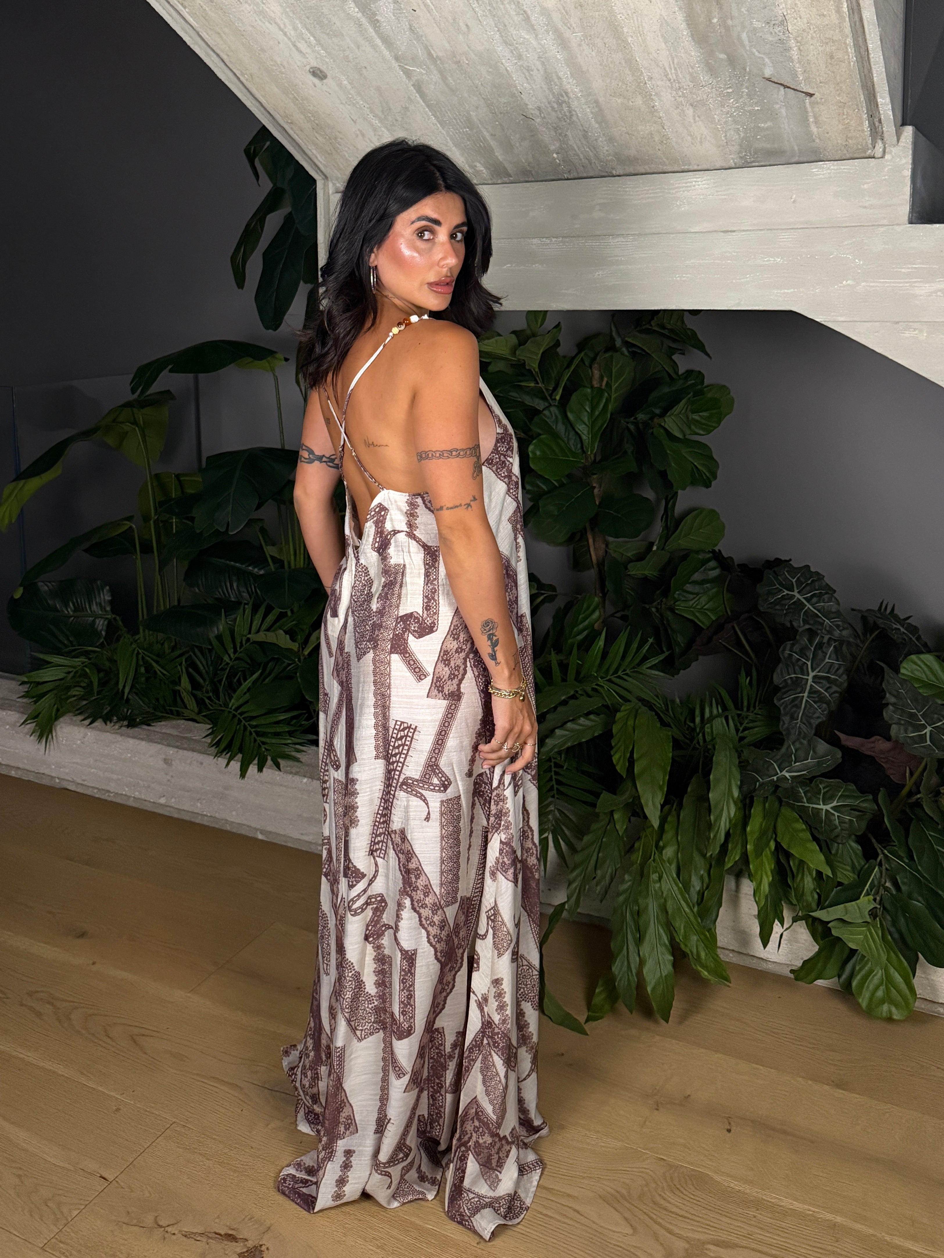 LONG DRESS MARINE