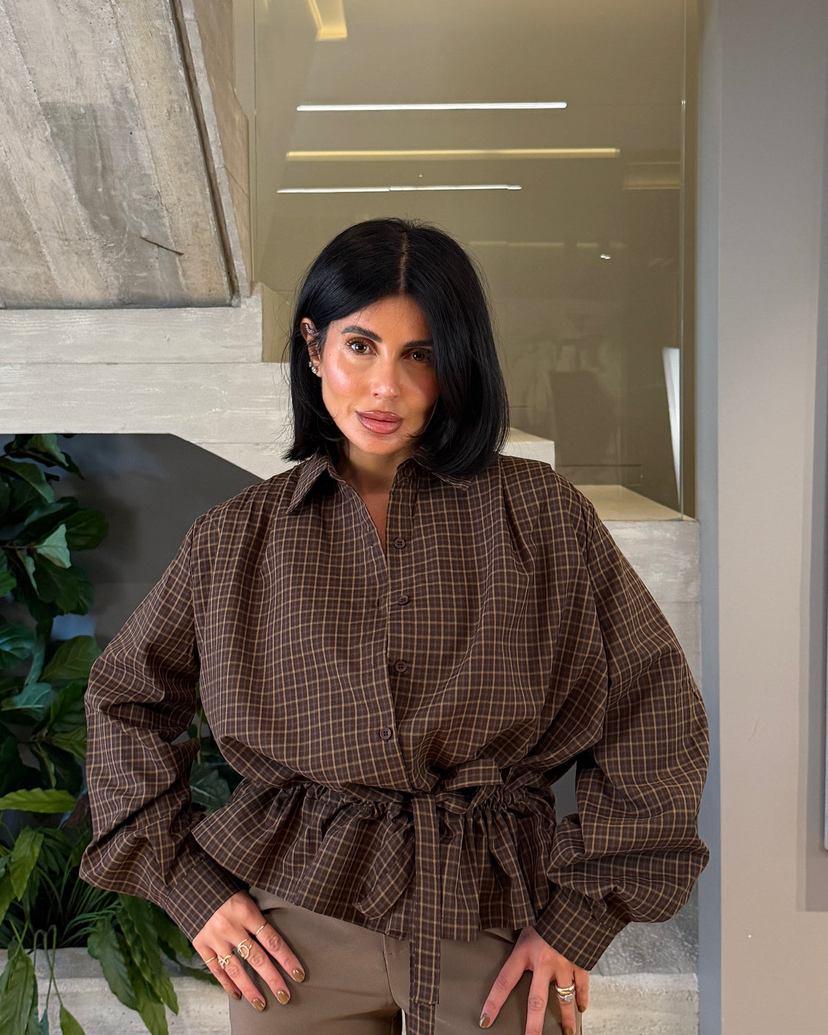 CAMICIA TIE BROWN
