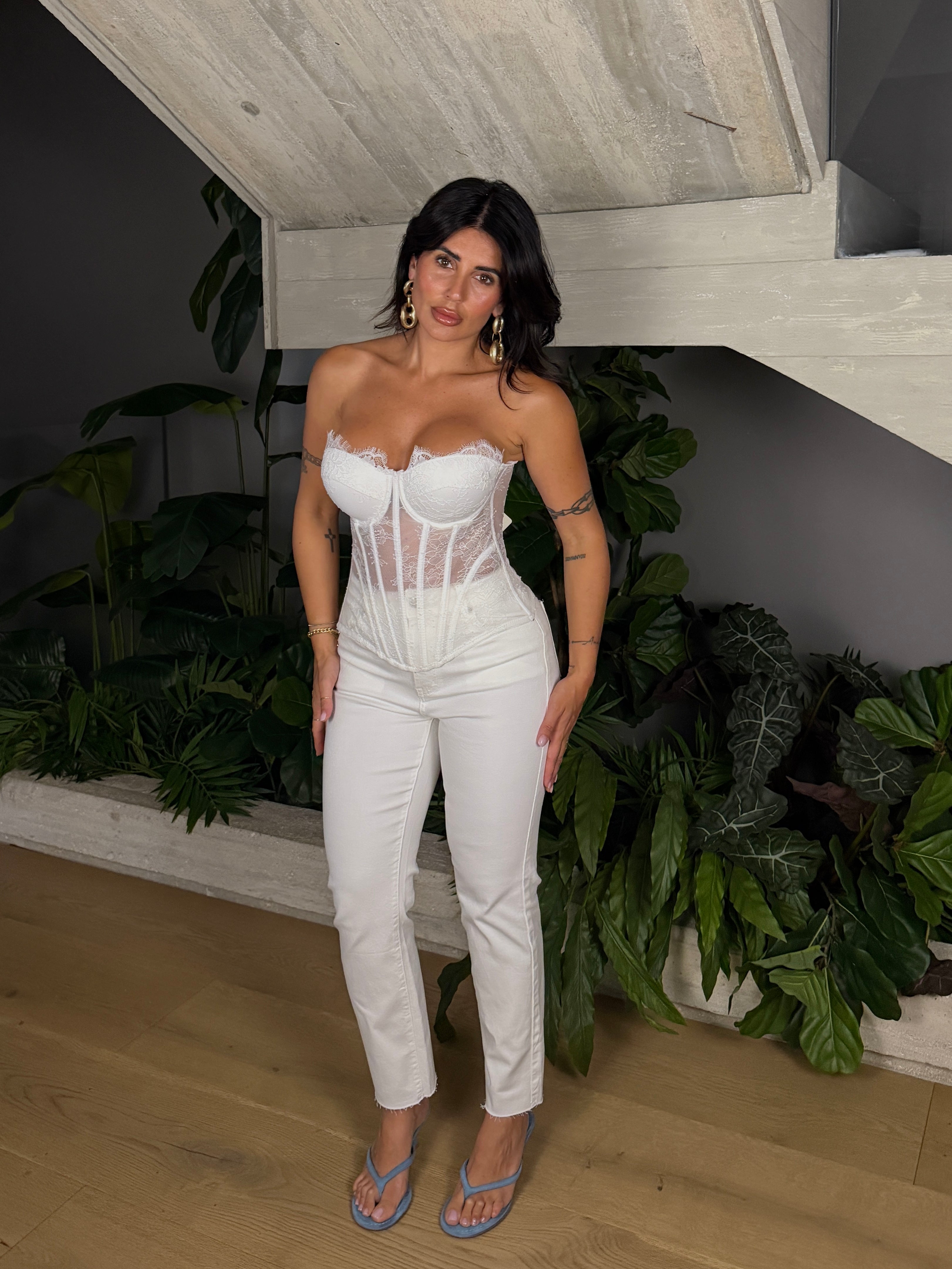 JEANS STRIGHT WHITE
