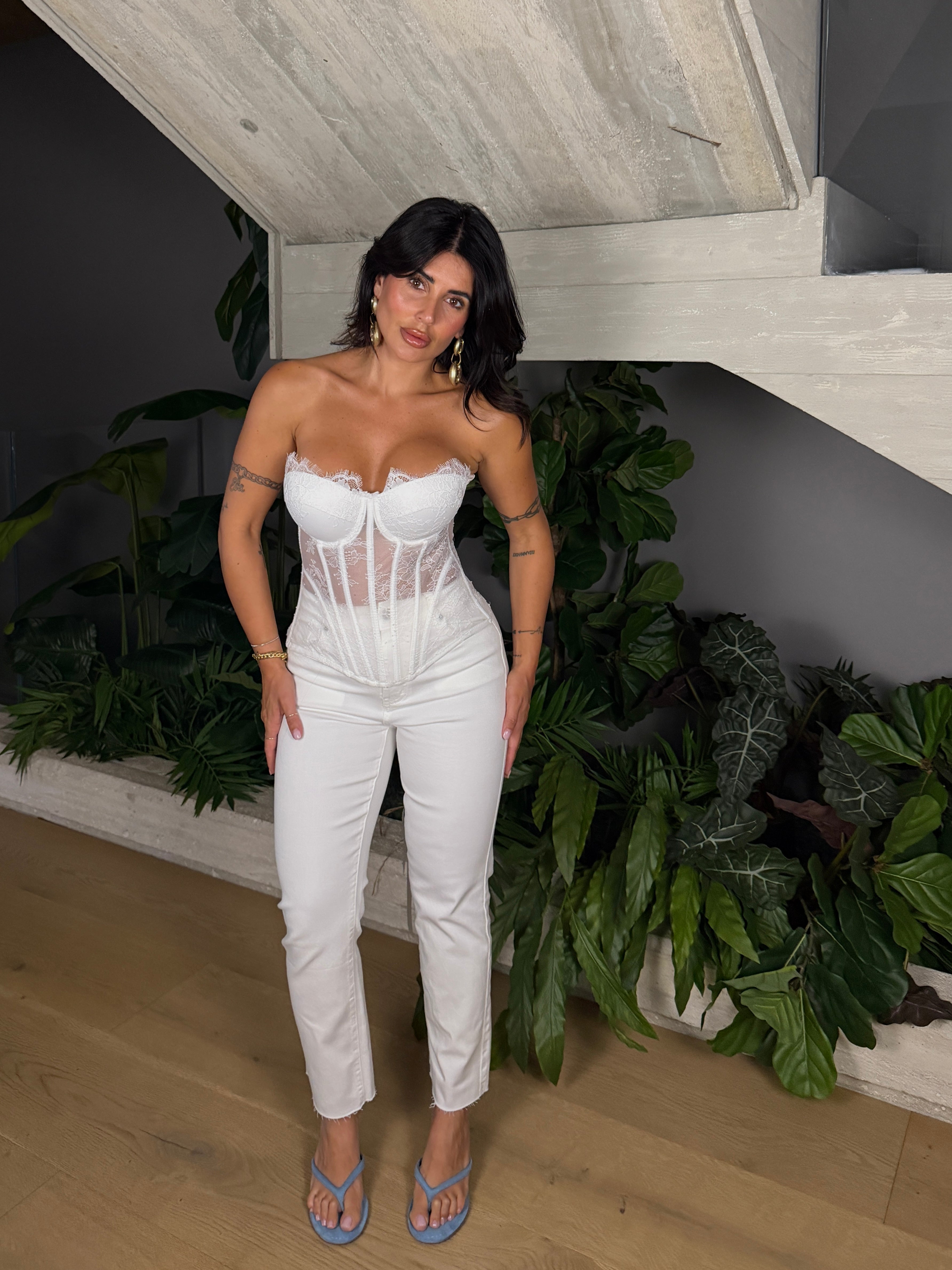 JEANS STRIGHT WHITE