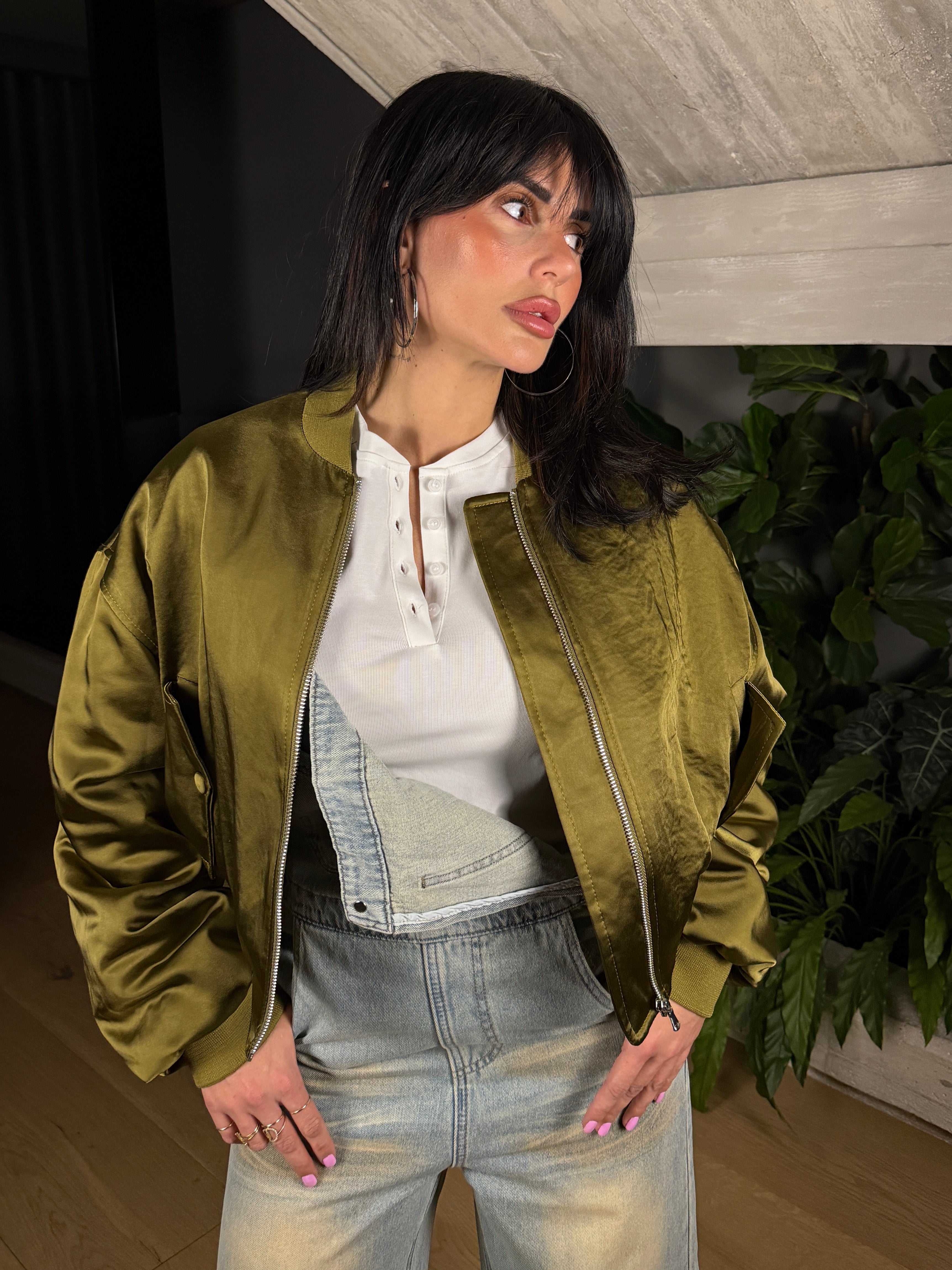 BOMBER SATIN LUME