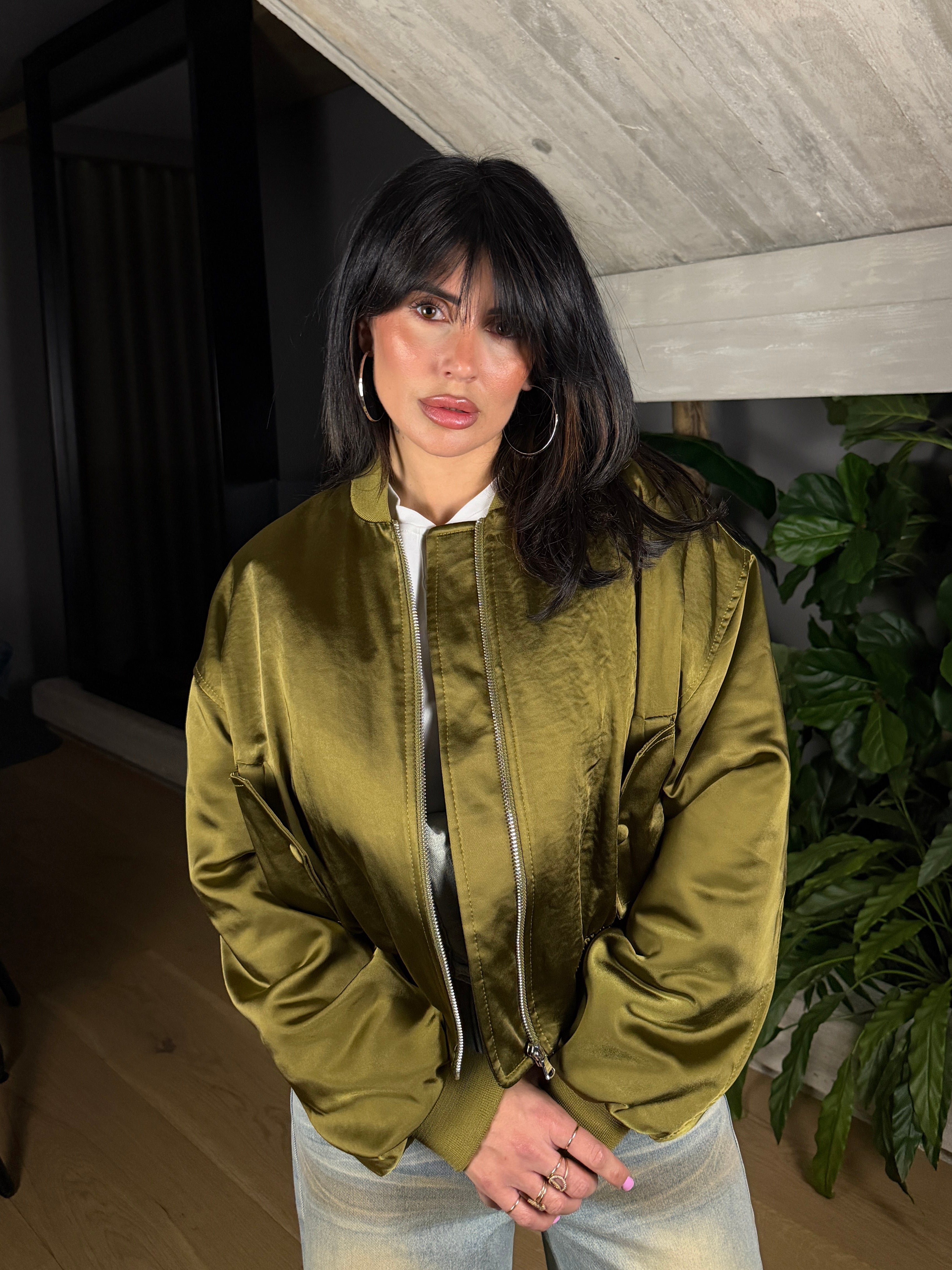 BOMBER SATIN LUME