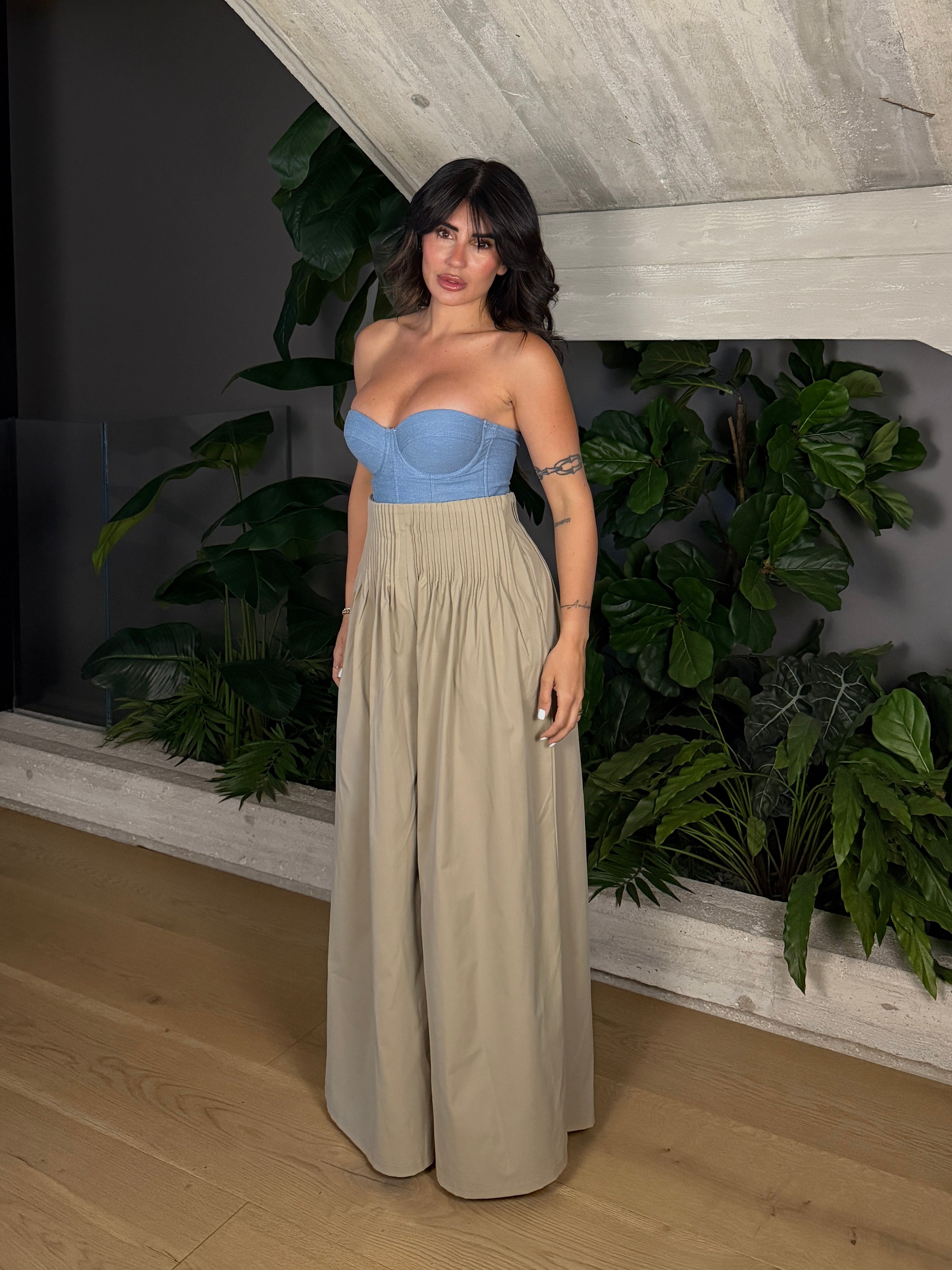 CORSETTO CROP DENIM