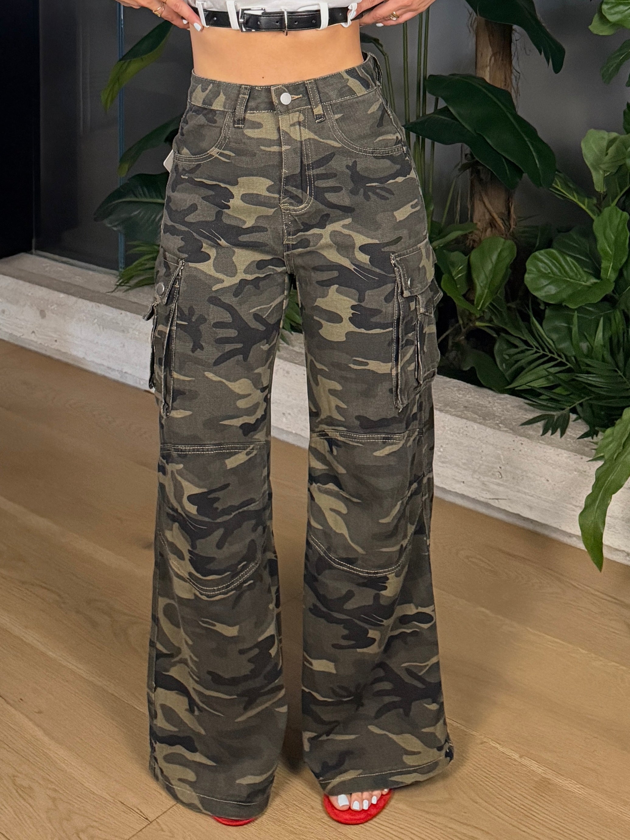 JEANS CARGO MIMETICO