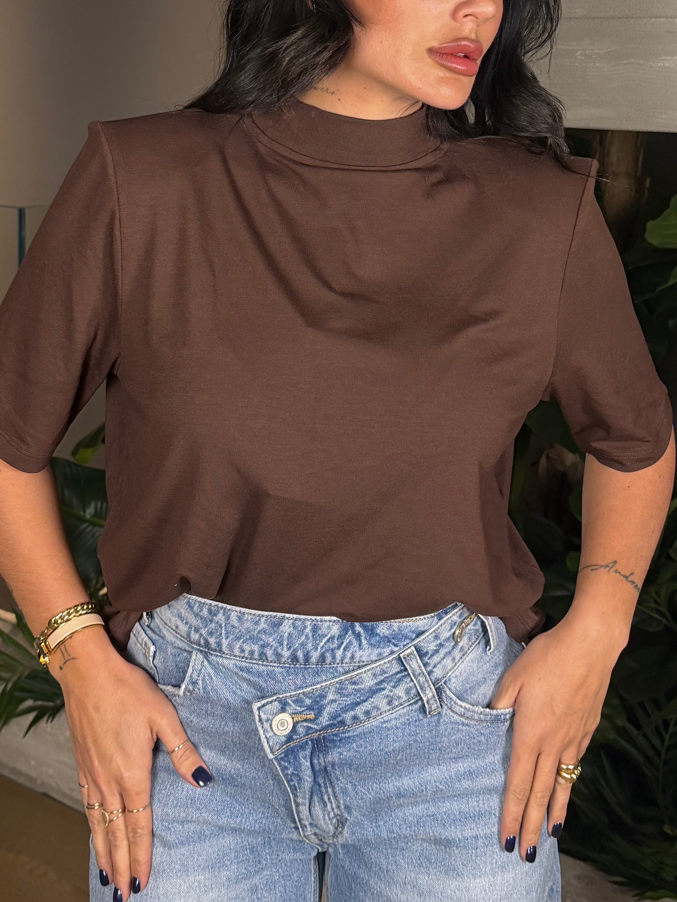 T-SHIRT MEZZO COLLO JUST