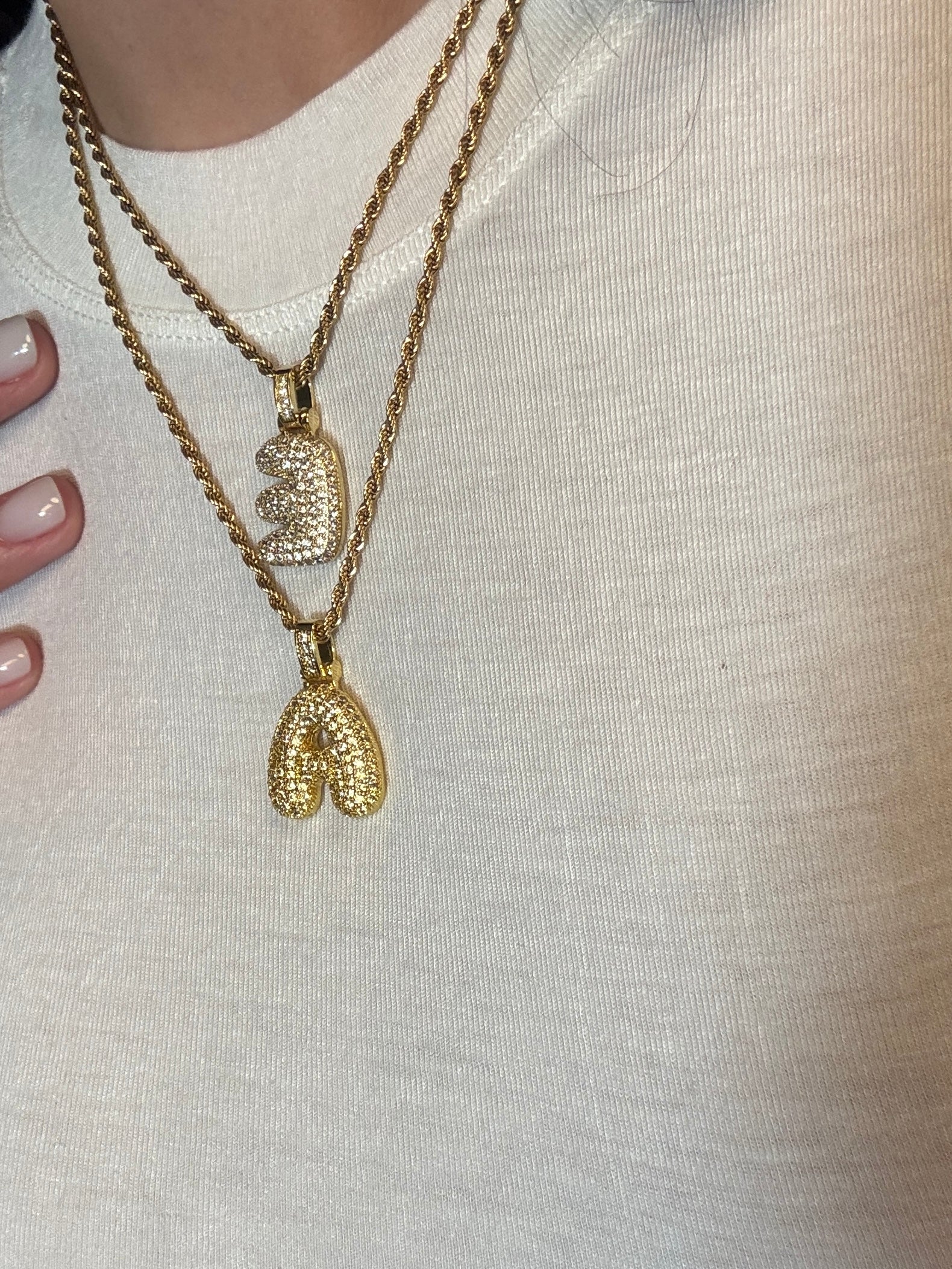 Collana lettera Gold