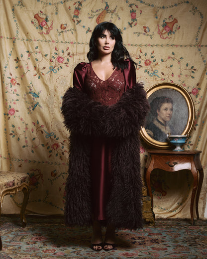 MIDI DRESS LUNÉA BORDEAUX