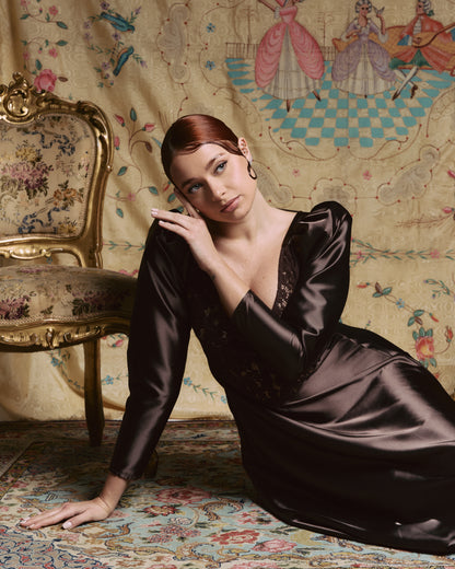 MIDI DRESS LUNEA MARRONE