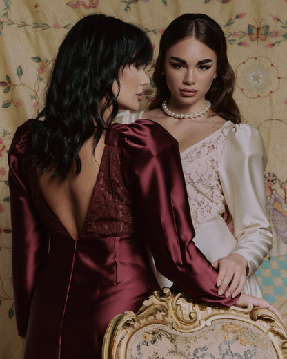MIDI DRESS LUNÉA BORDEAUX