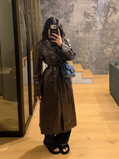 TRENCH ECOPELLE CHOCO