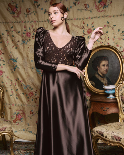 MIDI DRESS LUNEA MARRONE