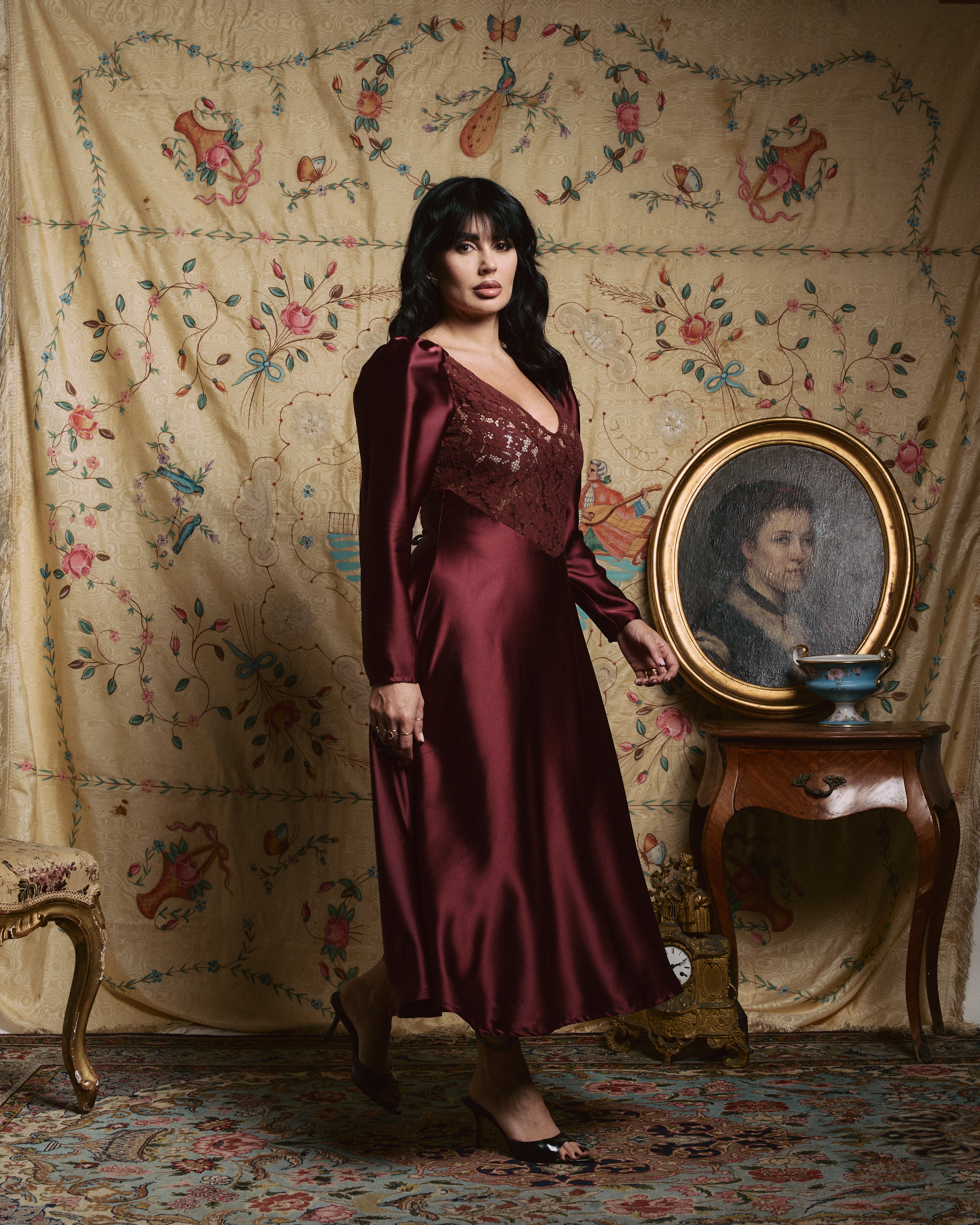 MIDI DRESS LUNÉA BORDEAUX