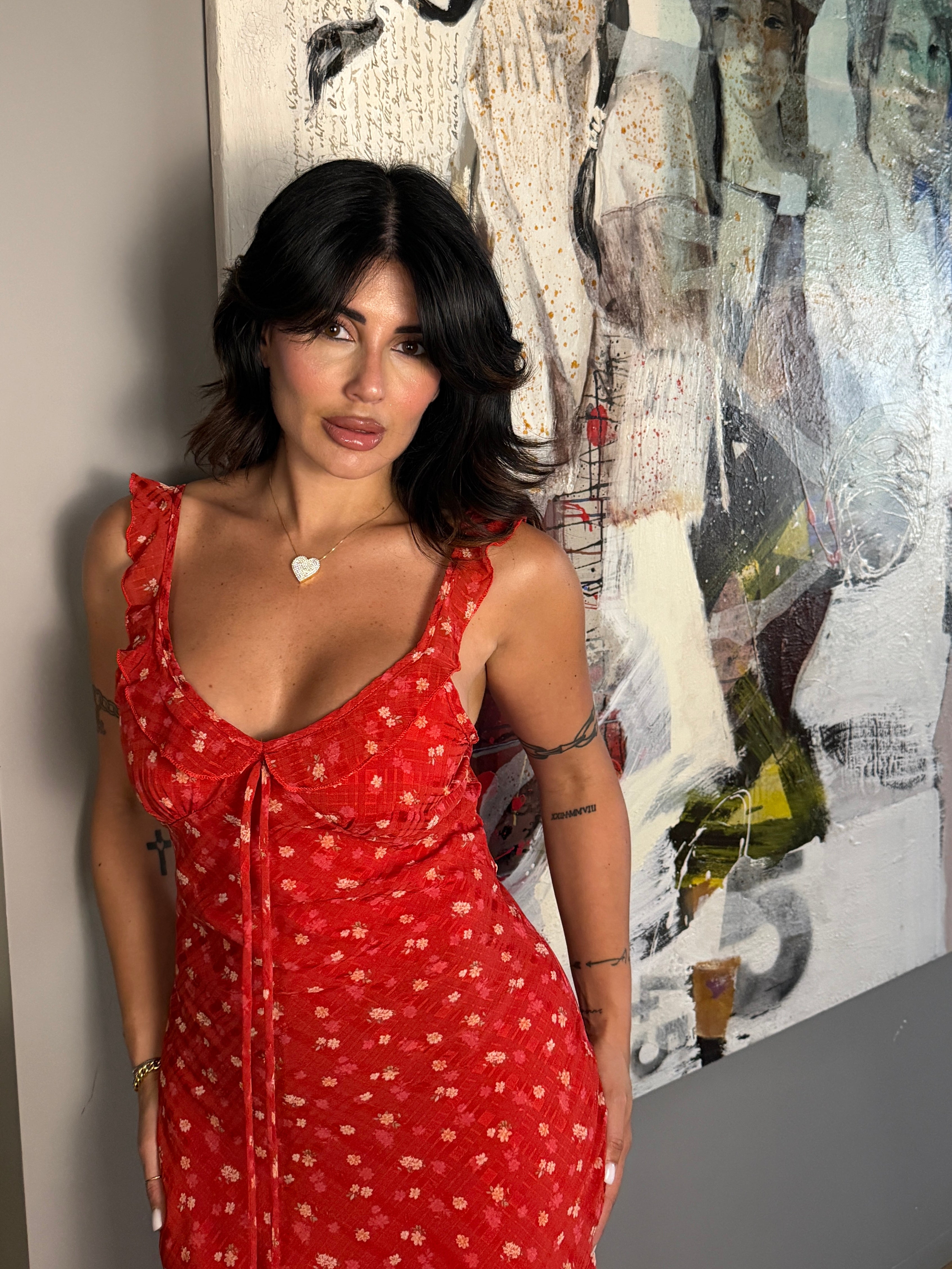 MIDI DRESS FLORES