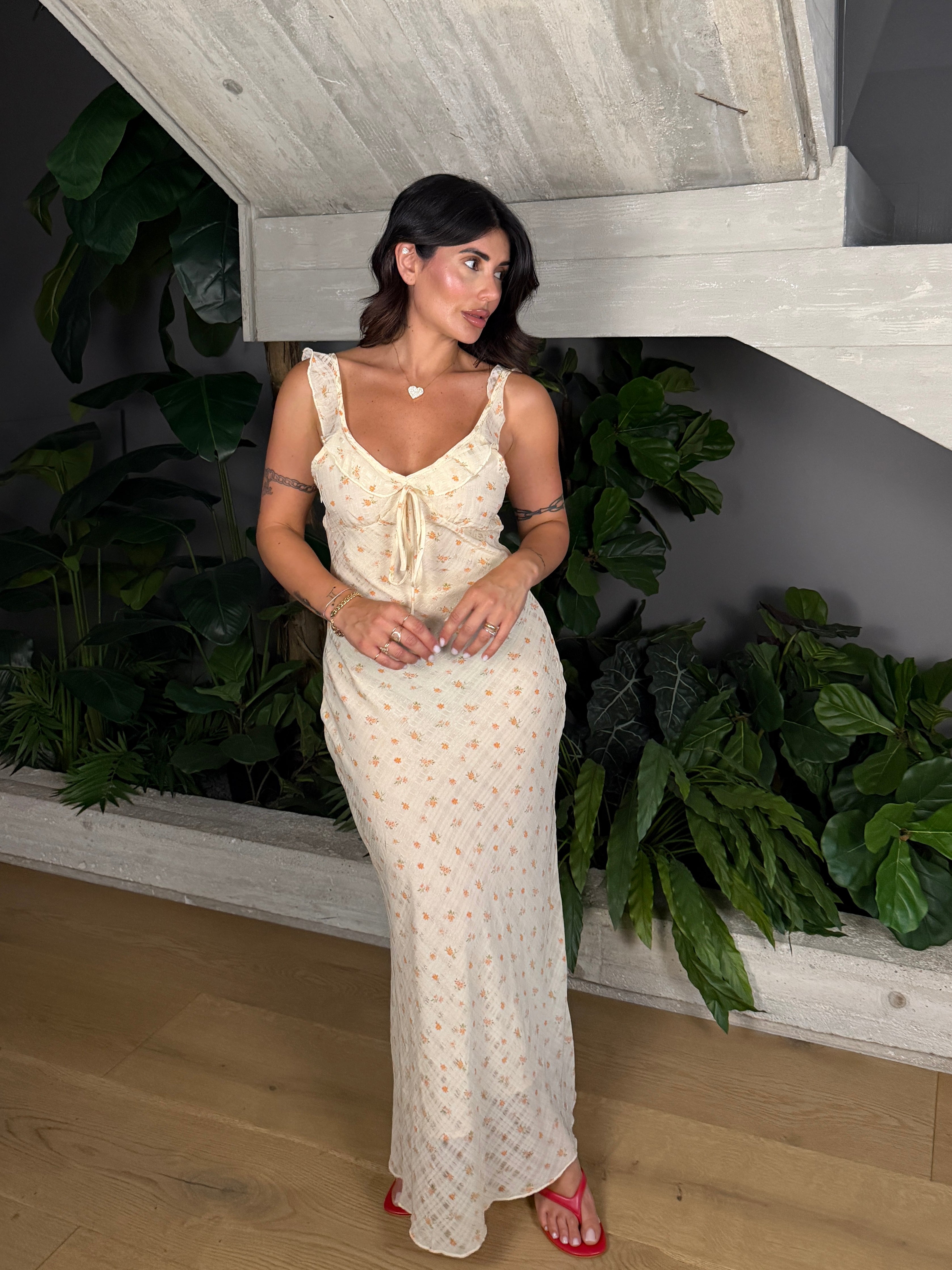 MIDI DRESS FLORES