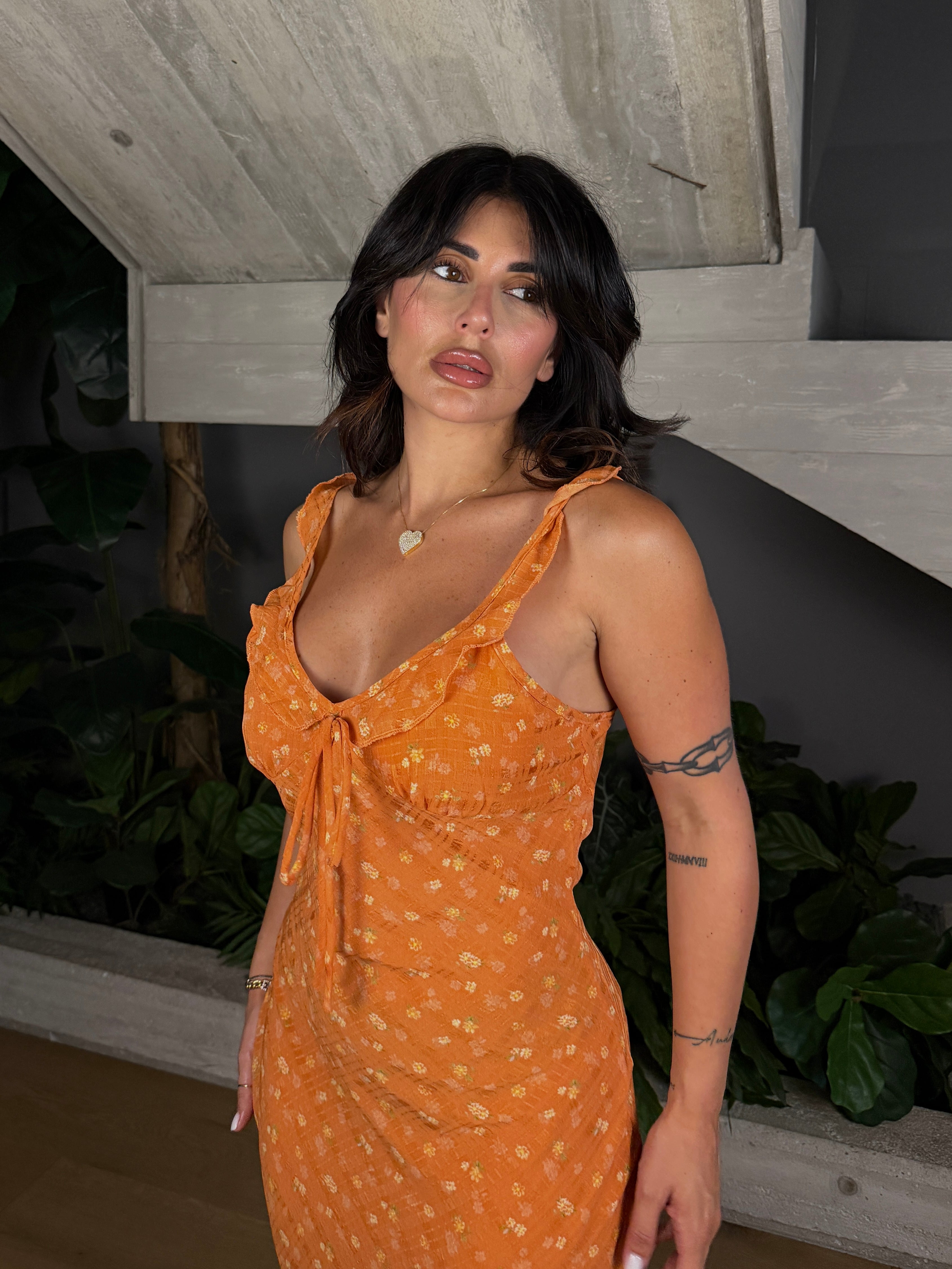 MIDI DRESS FLORES