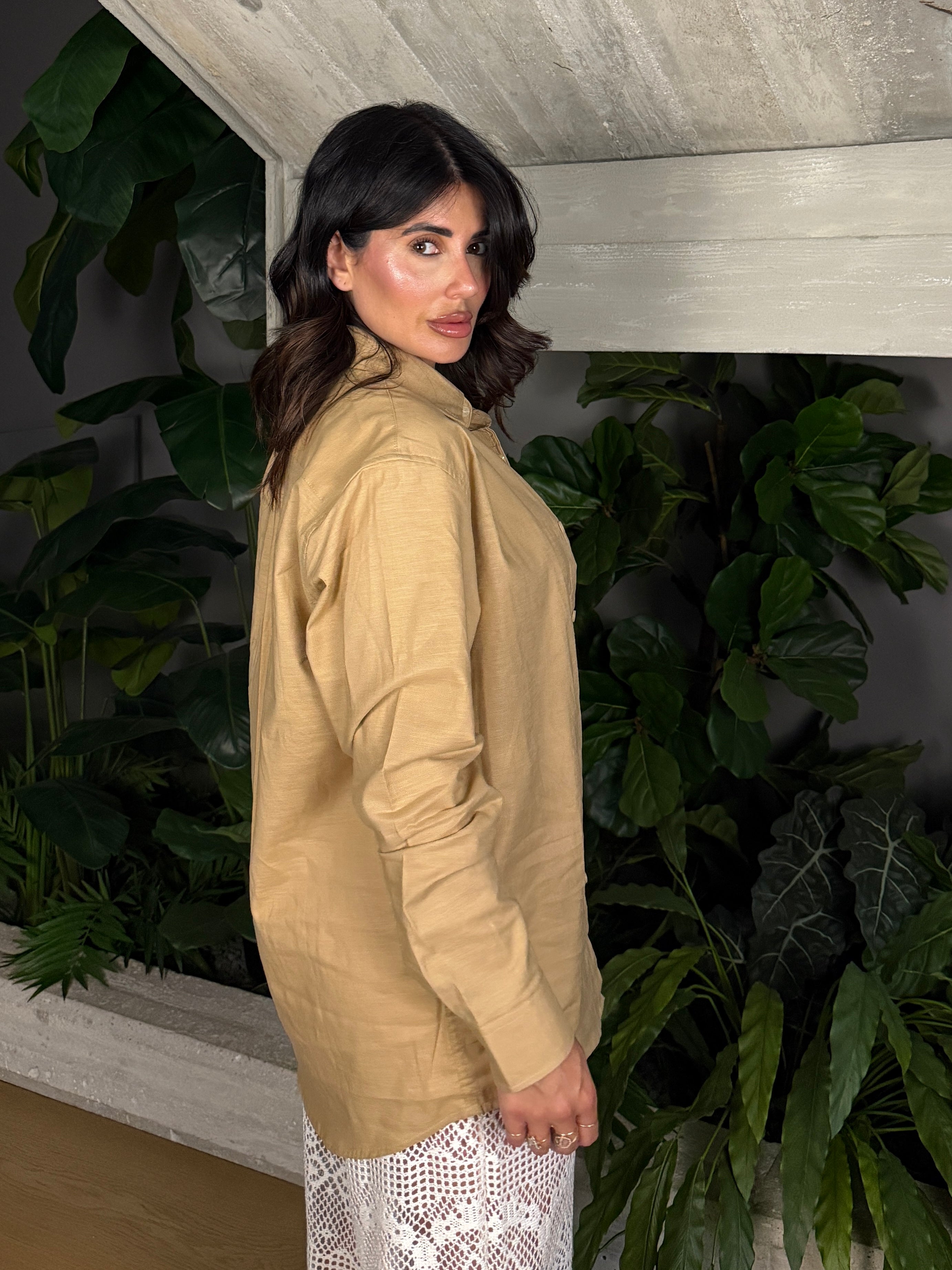 CAMICIA MISTO LINO REGULAR