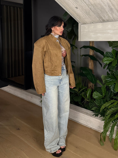 GIACCA BIKER IN SUEDE