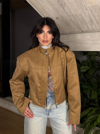 GIACCA BIKER IN SUEDE