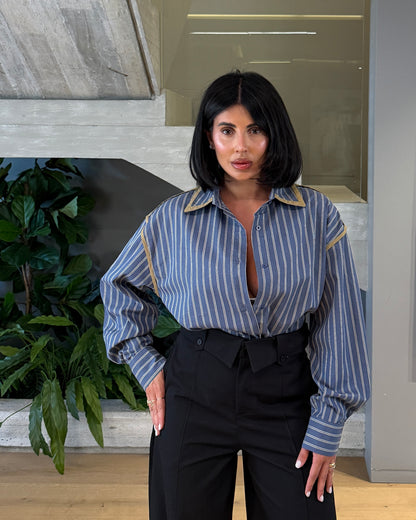 CAMICIA RIGHE CONTRAST