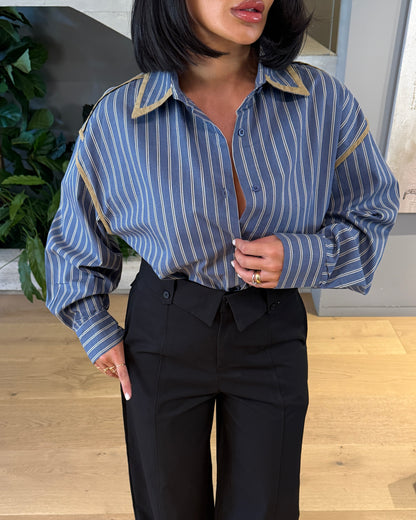 CAMICIA RIGHE CONTRAST