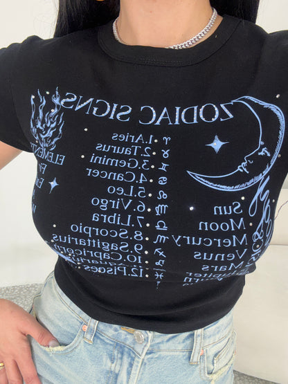 T-Shirt Crop Zodiaco