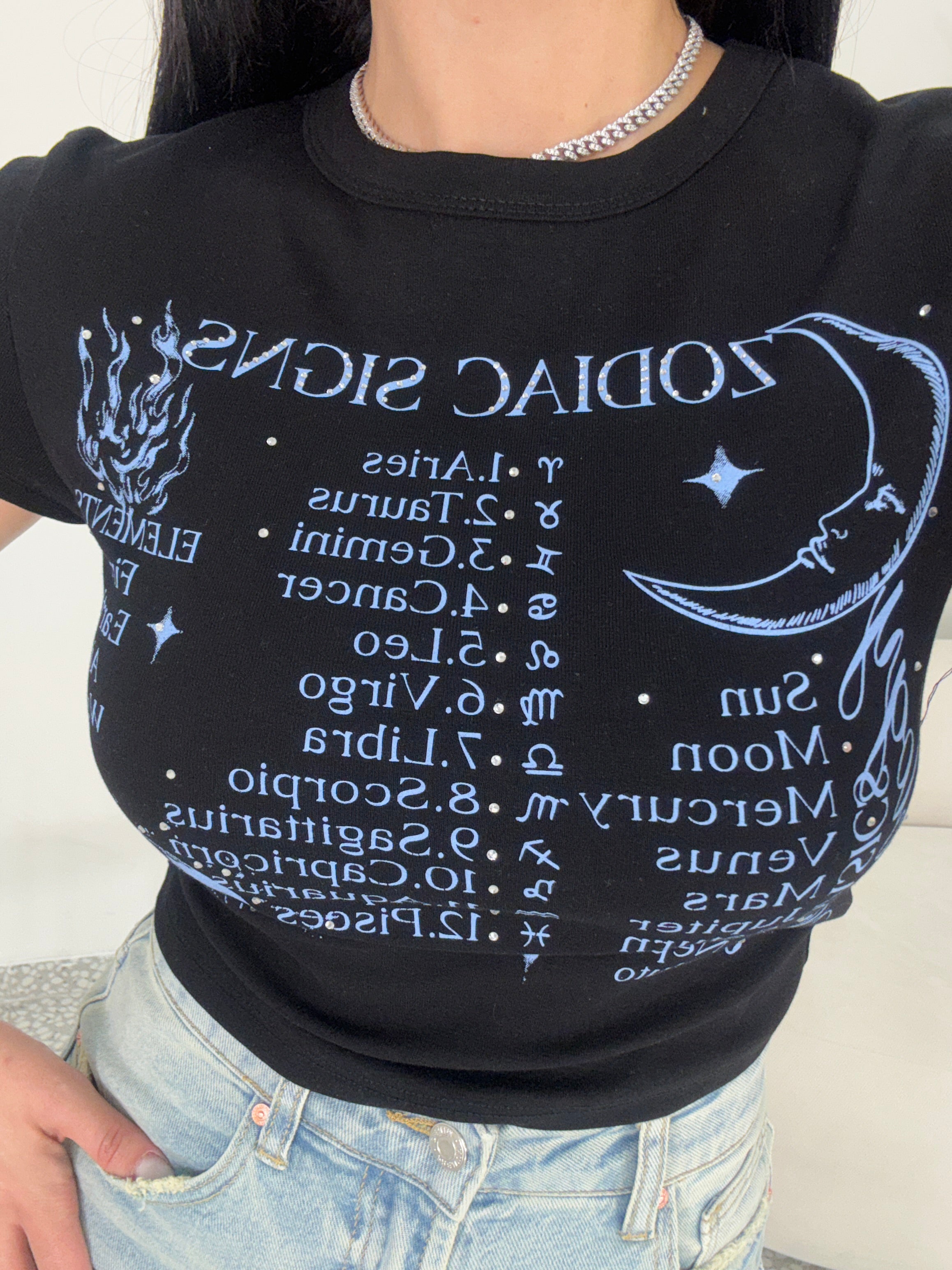 T-Shirt Crop Zodiaco