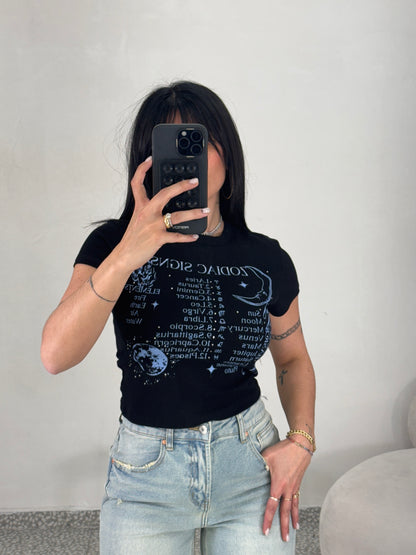 T-Shirt Crop Zodiaco