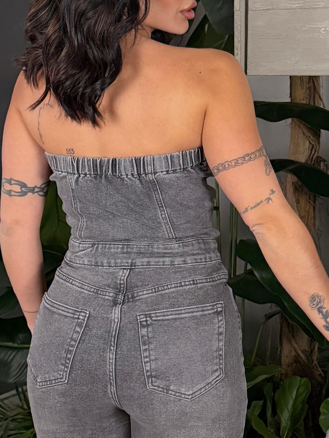 TUTA DENIM PUSHUP GREY