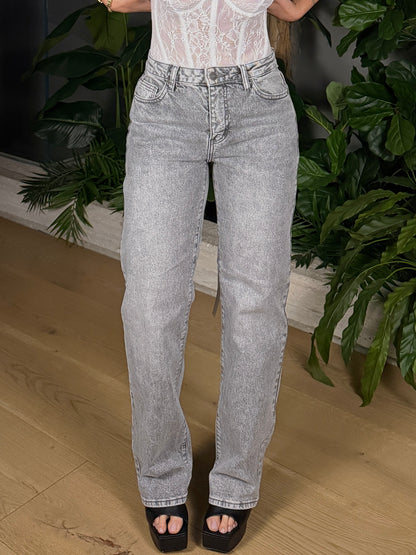 JEANS GREY STRAIGHT