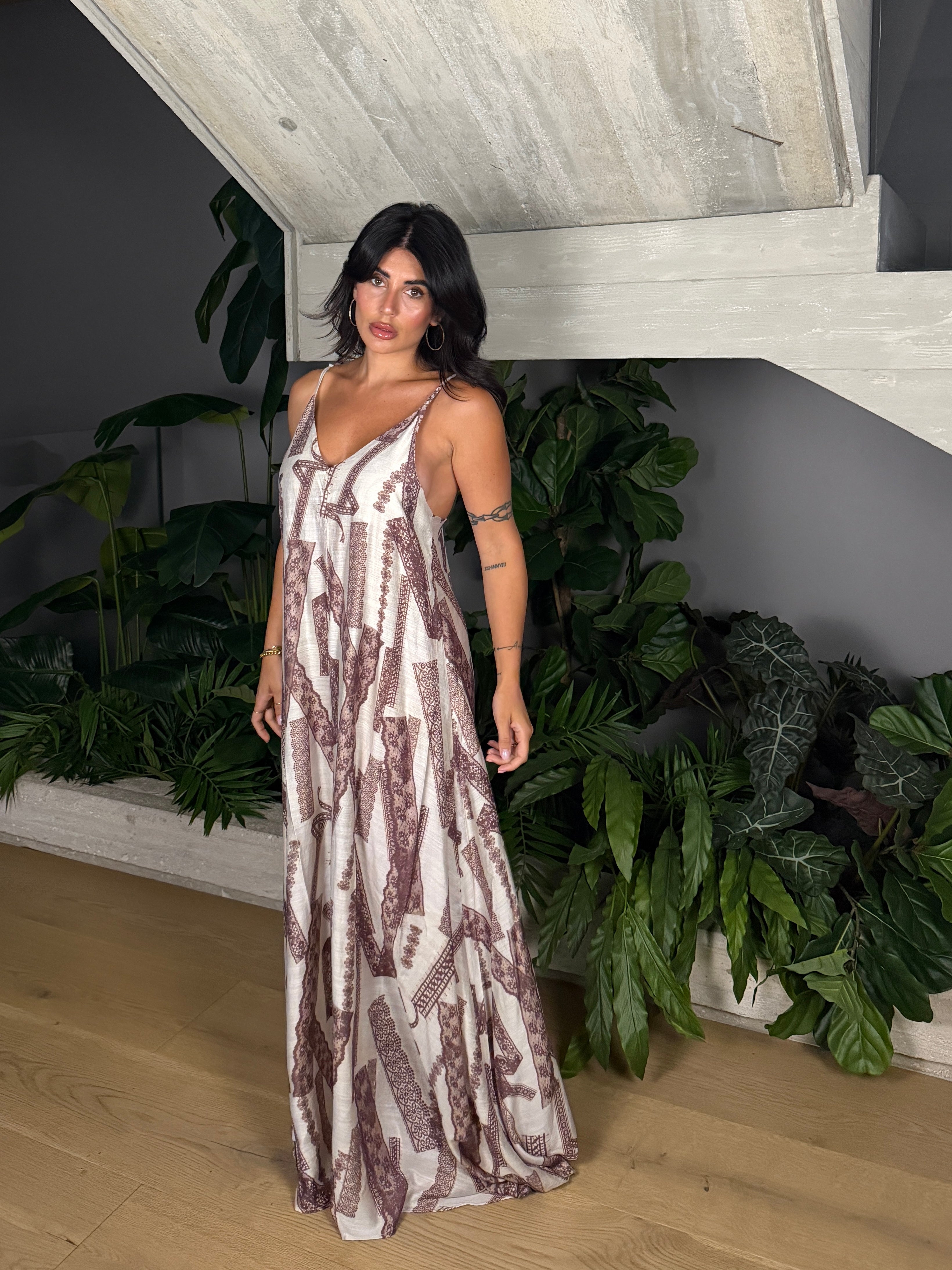 LONG DRESS MARINE