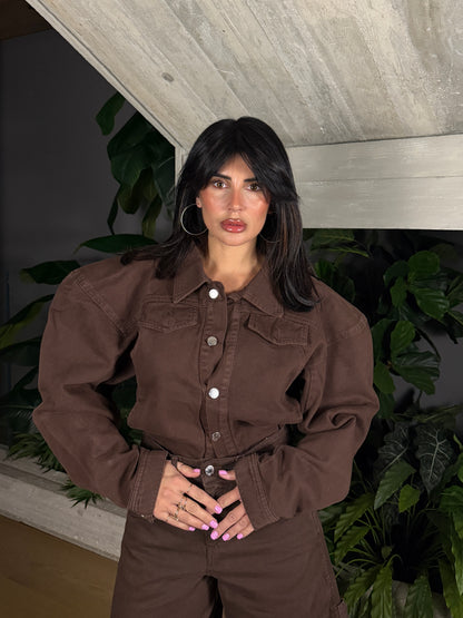 CAMICIA DENIM BROWN