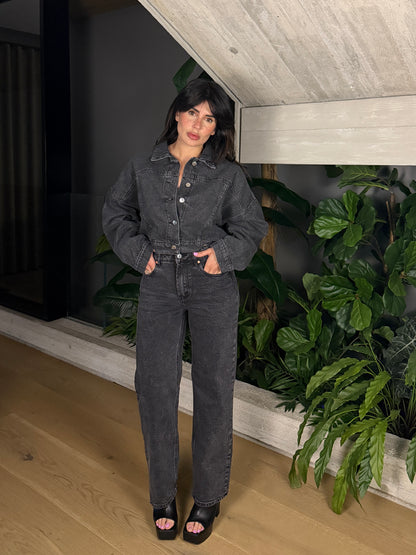 CAMICIA DENIM DARK GREY