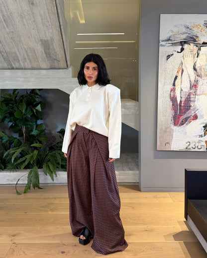 PANTALONE  REVERS QUADRETTI