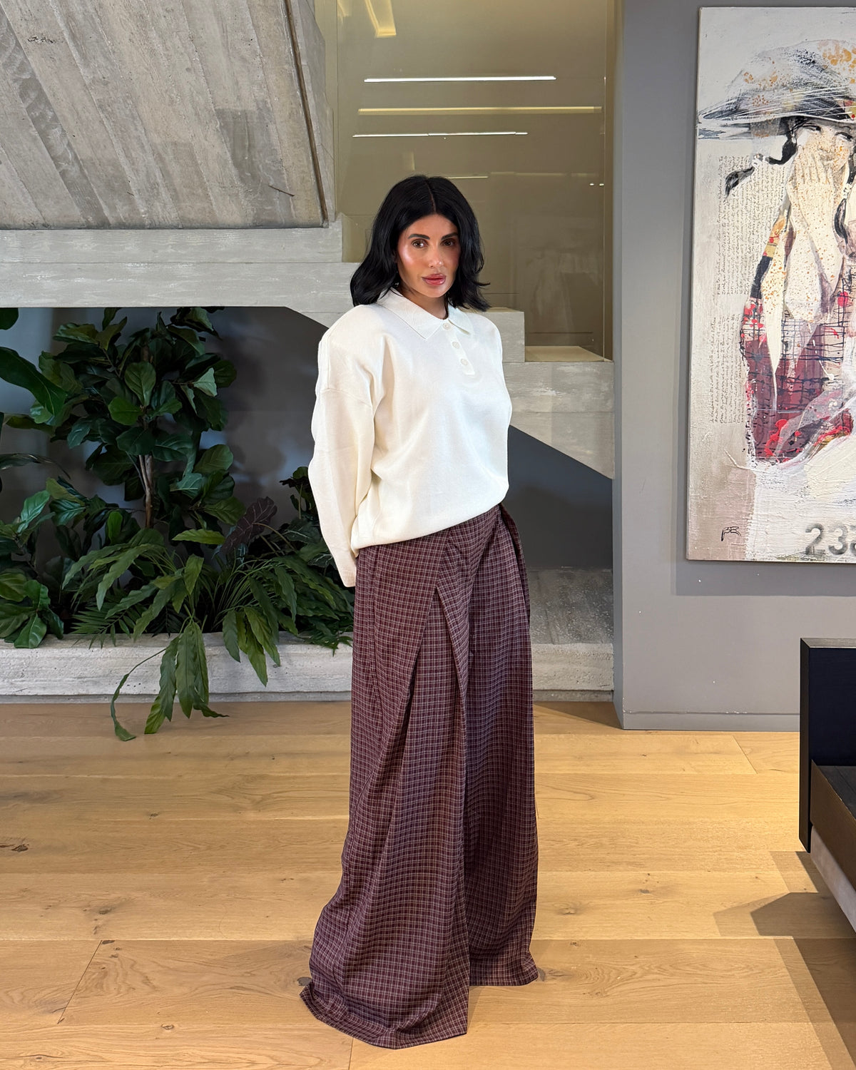 PANTALONE  REVERS QUADRETTI