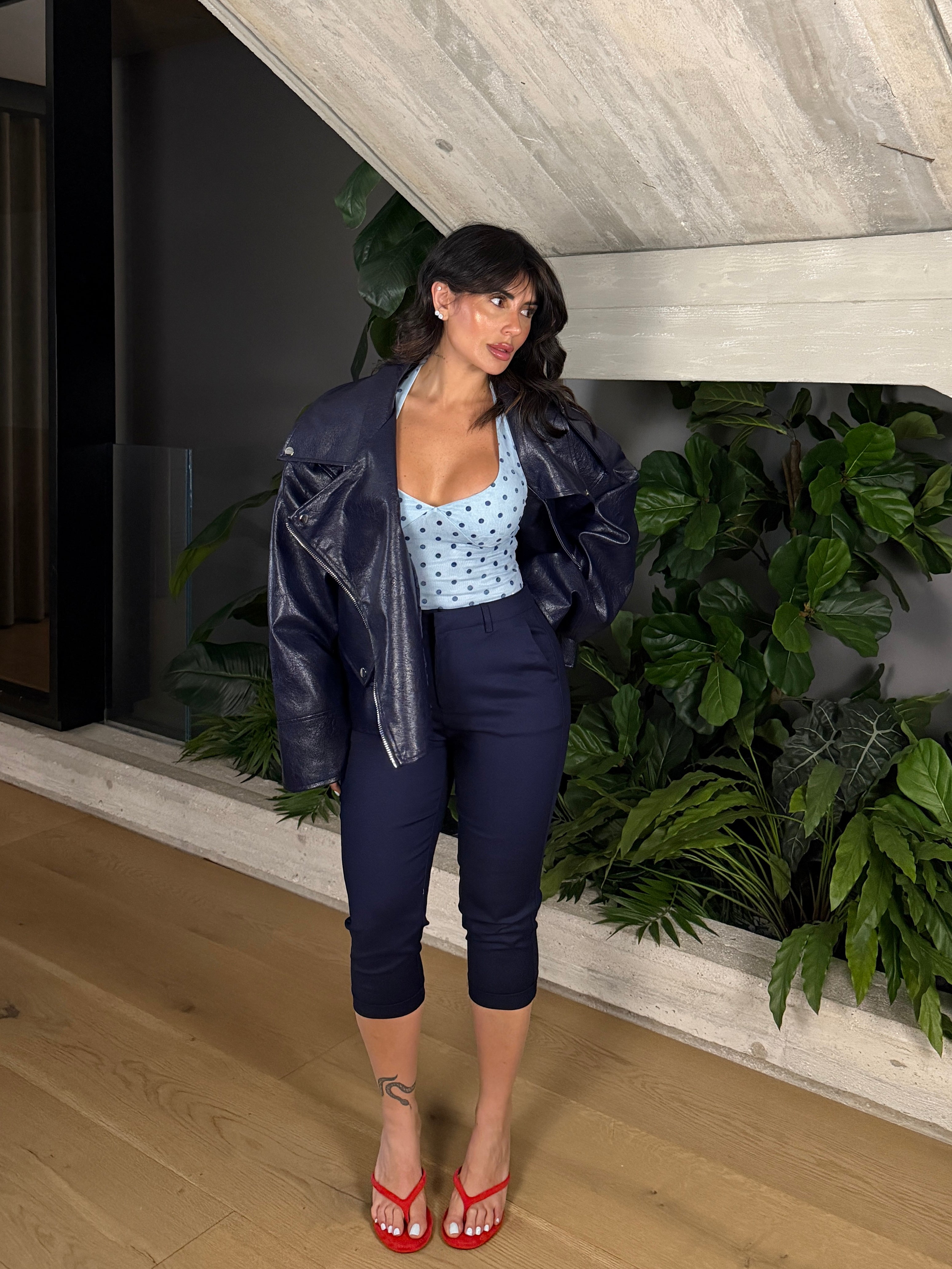 PANTALONE CAPRI BLU