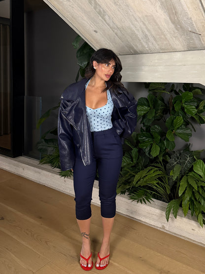 PANTALONE CAPRI BLU
