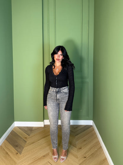 Jeans Momfit grigio