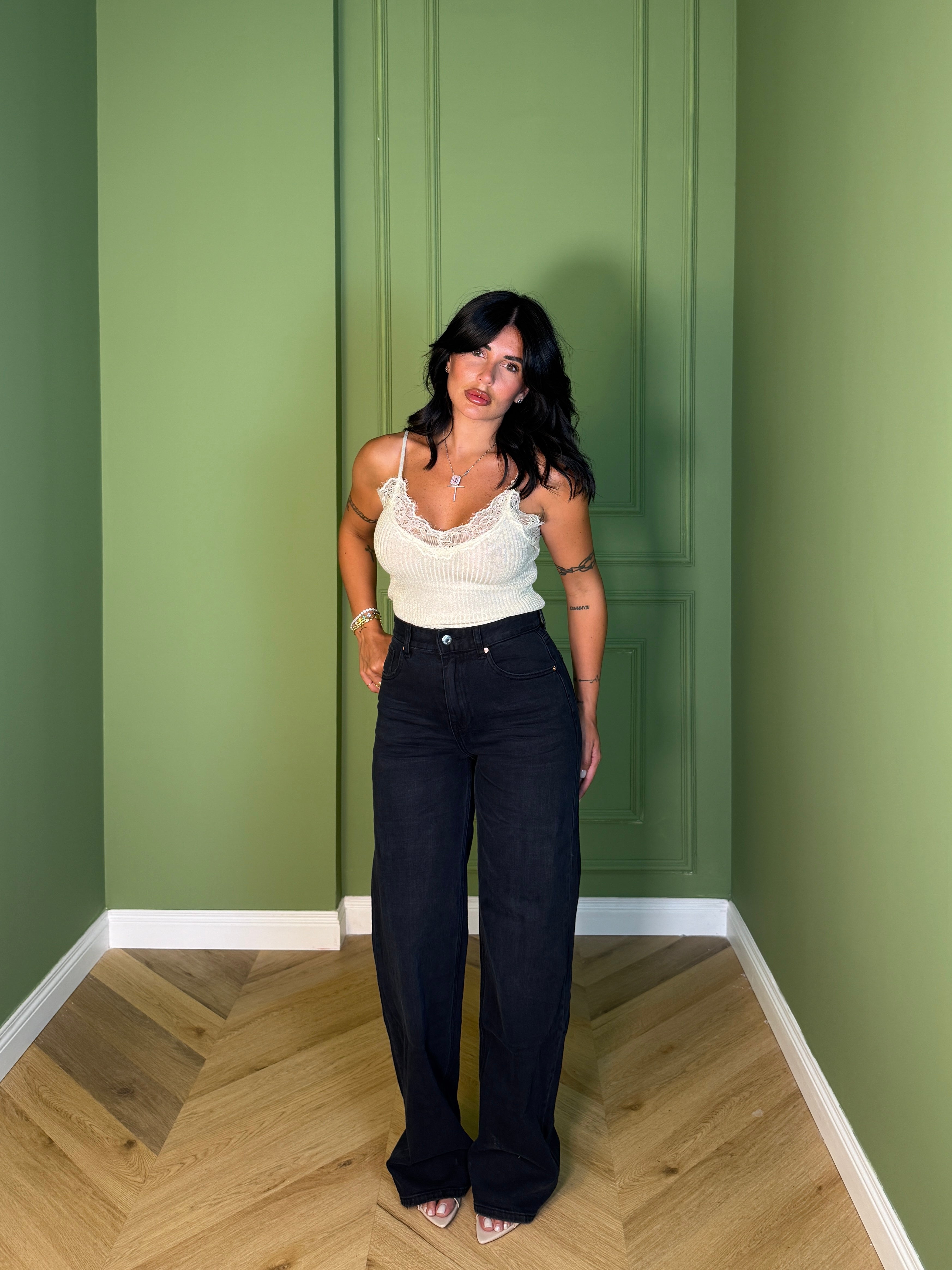 JEANS WIDE LAG BLUE
