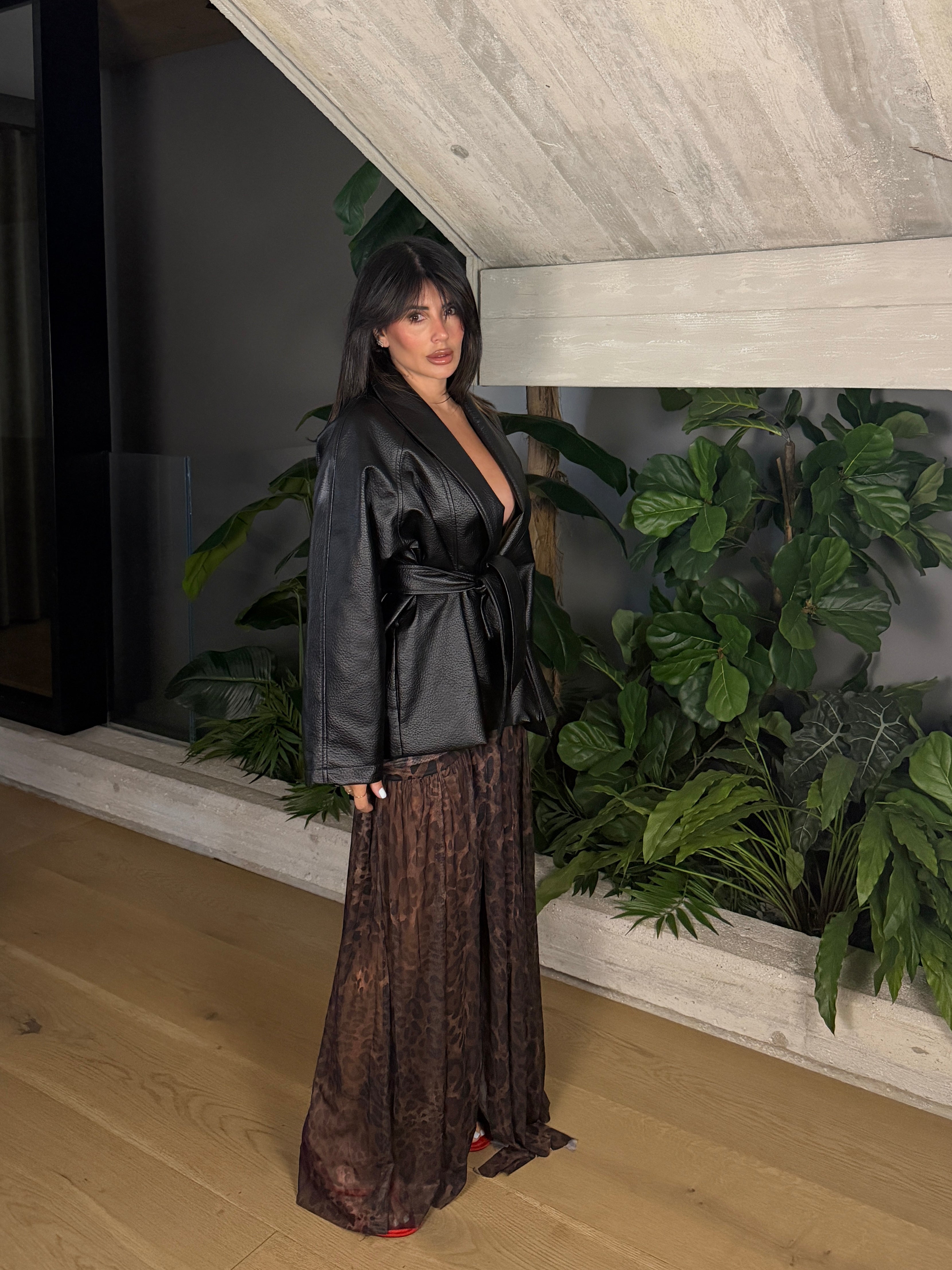 ECO LEATHER KIMONO