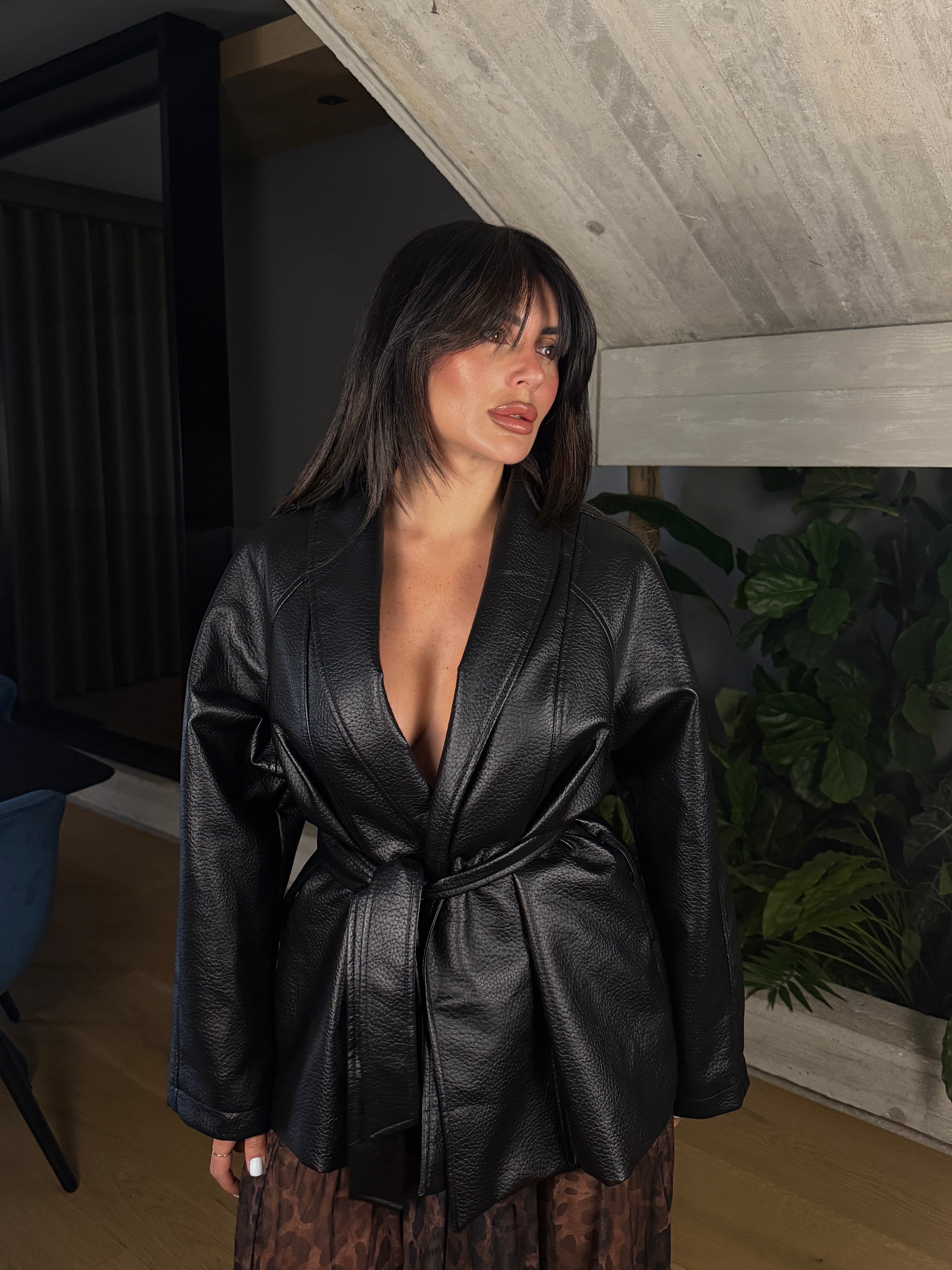 ECO LEATHER KIMONO