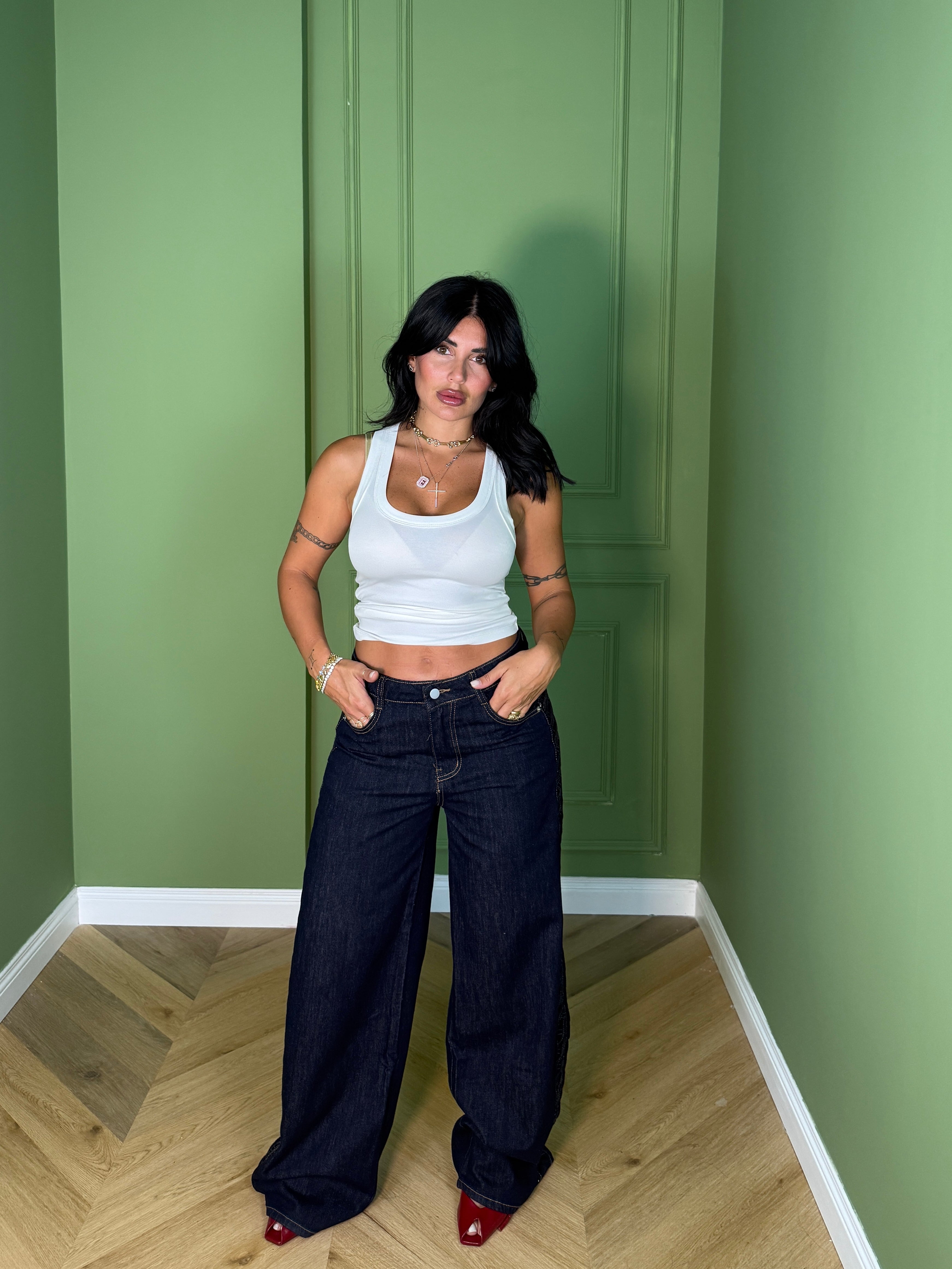 JEANS STRINGATO DENIM
