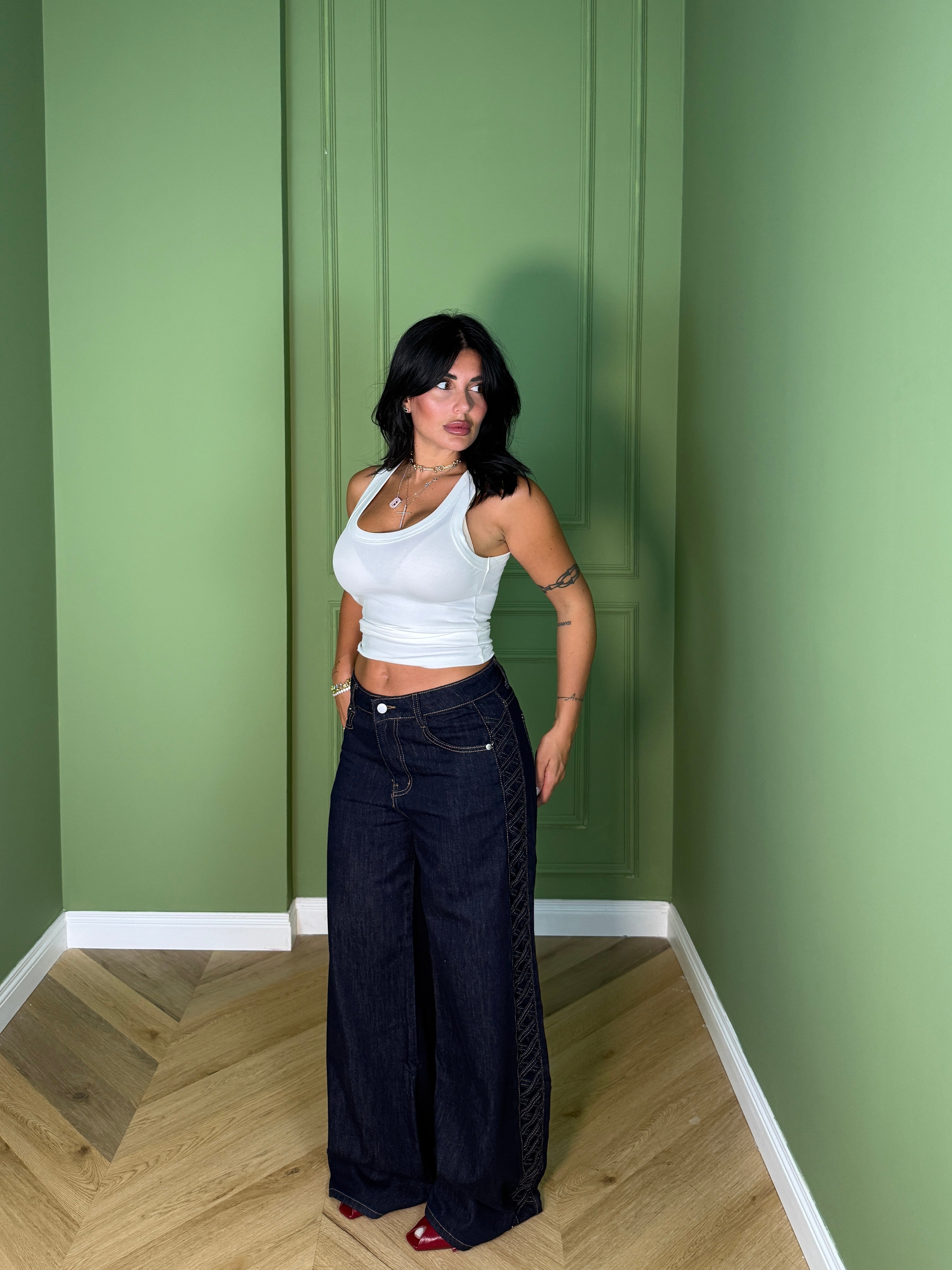 JEANS STRINGATO DENIM