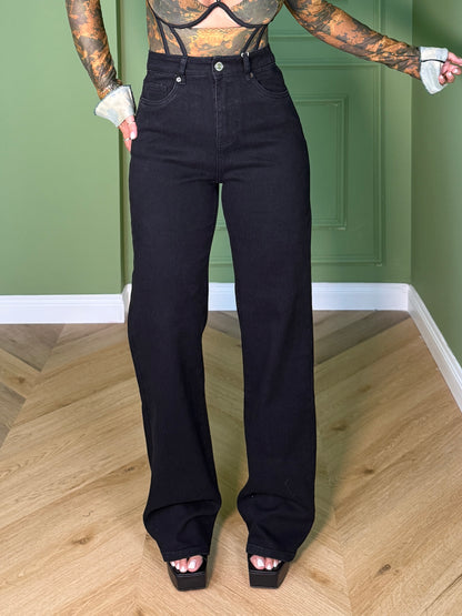 JEANS PALAZZO BLACK